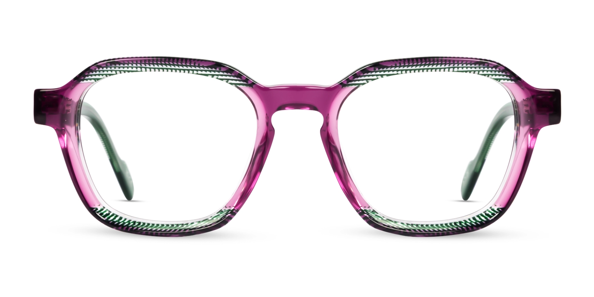 Green Maze & Pink Geometric Fullrim Glasses Green Maze & Pink Geometric Fullrim Glasses