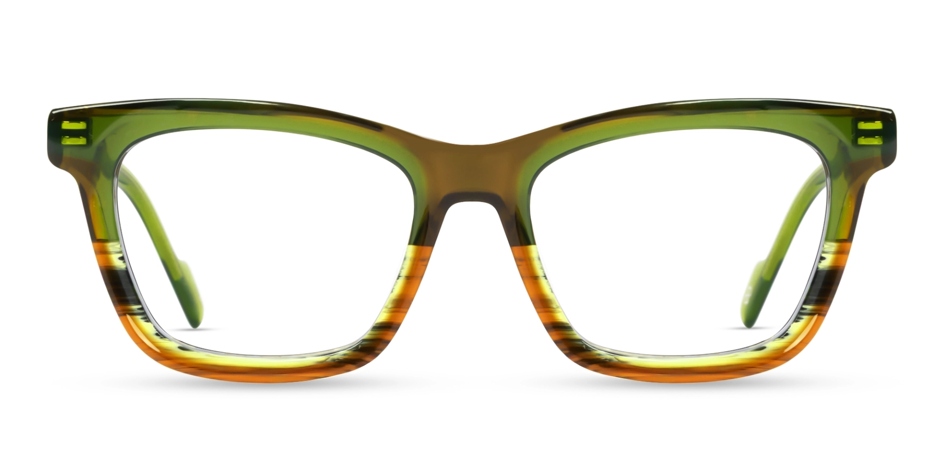 Green & Brown Square Fullrim Acetate Glasses Green & Brown Square Fullrim Acetate Glasses