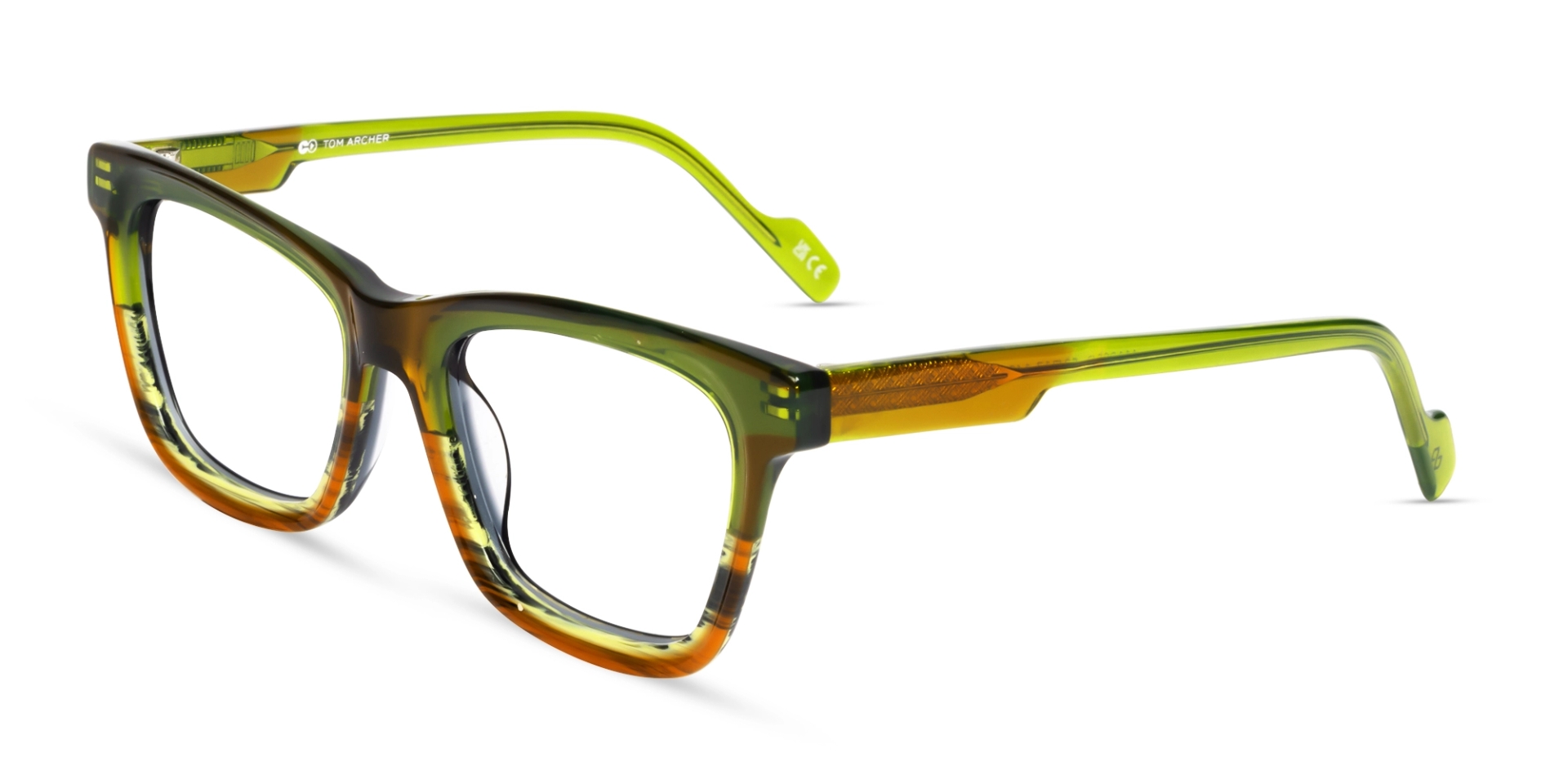 Green & Brown Square Fullrim Acetate Glasses Green & Brown Square Fullrim Acetate Glasses