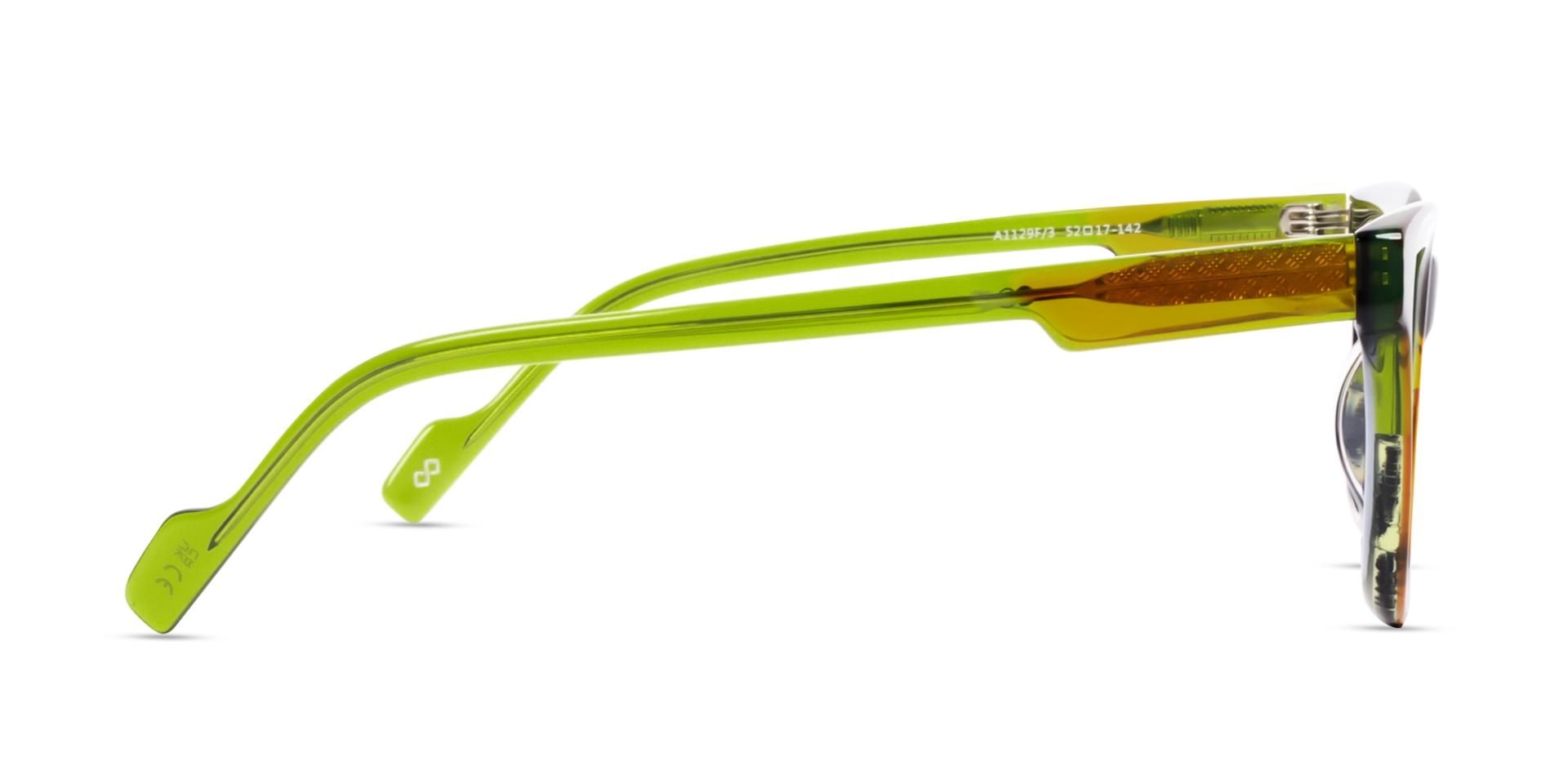 Green & Brown Square Fullrim Acetate Glasses