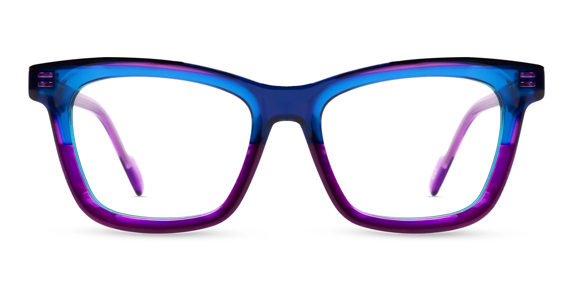 Purple & Blue Square Fullrim Acetate Glasses Purple & Blue Square Fullrim Acetate Glasses