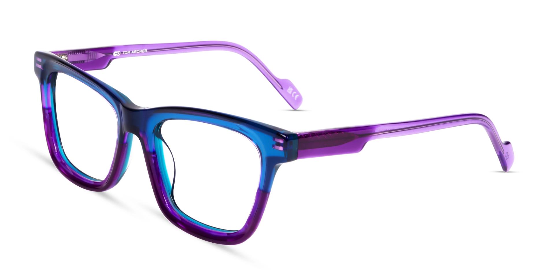 Purple & Blue Square Fullrim Acetate Glasses Purple & Blue Square Fullrim Acetate Glasses