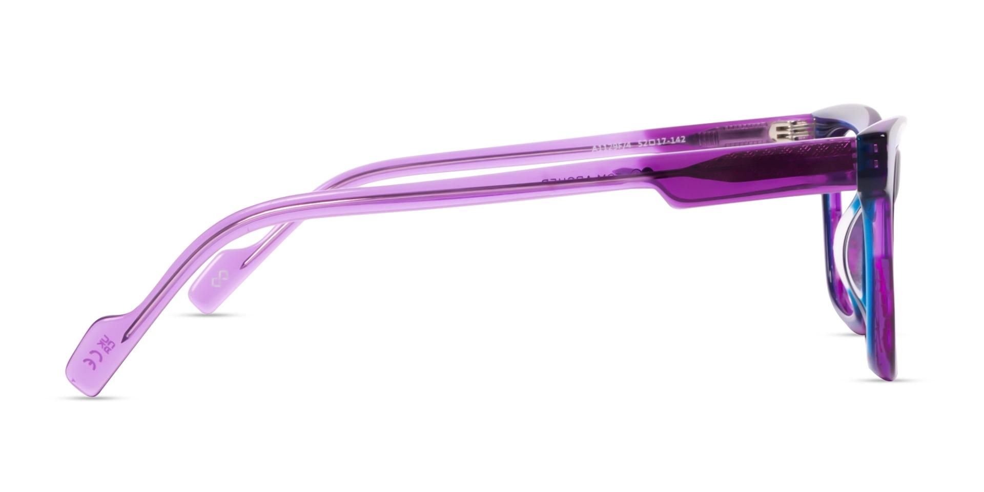 Purple & Blue Square Fullrim Acetate Glasses