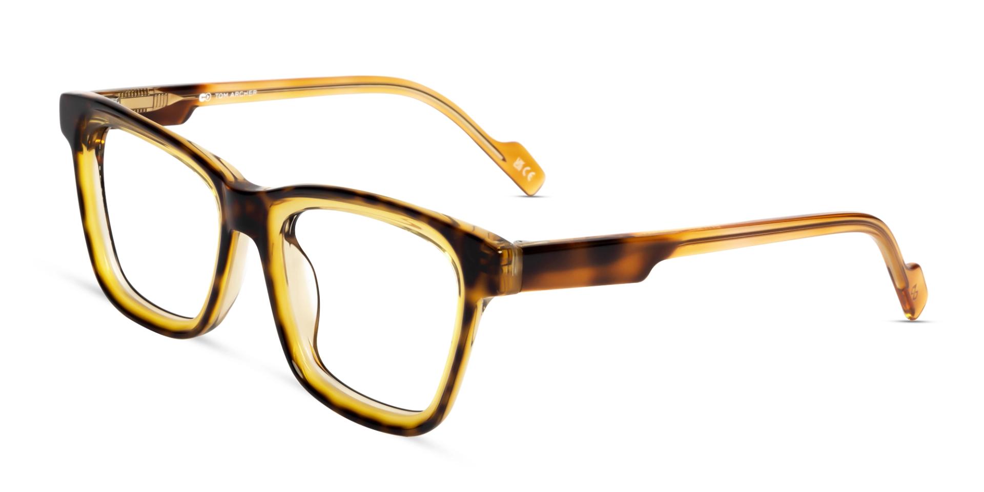 Crystal Tortoise Square Fullrim Acetate Glasses