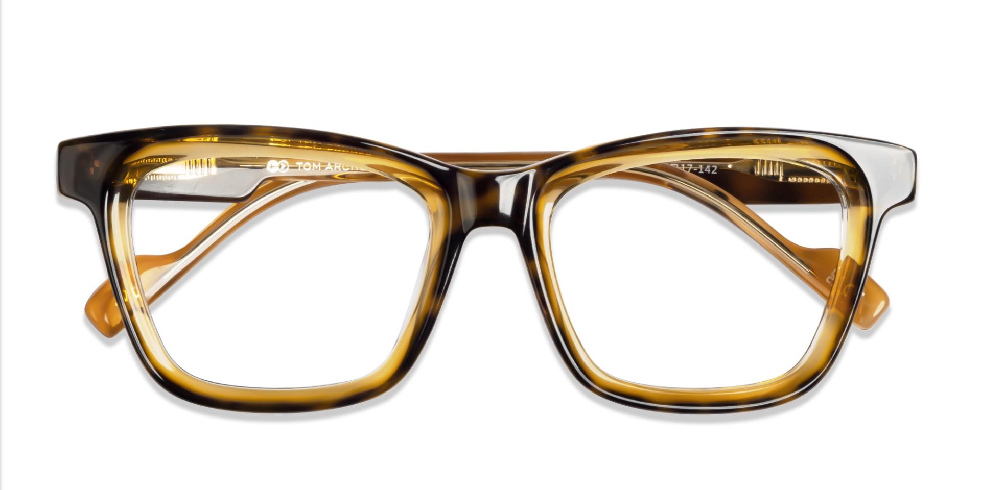 Crystal Tortoise Square Fullrim Acetate Glasses