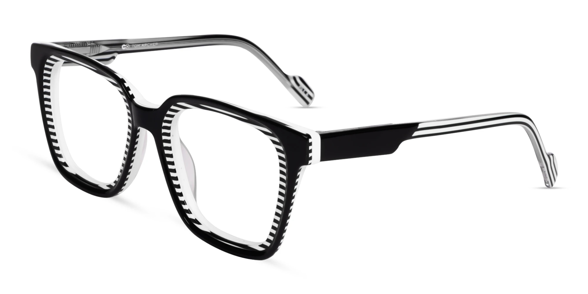 Zebra Black Square Fullrim Acetate Glasses Zebra Black Square Fullrim Acetate Glasses
