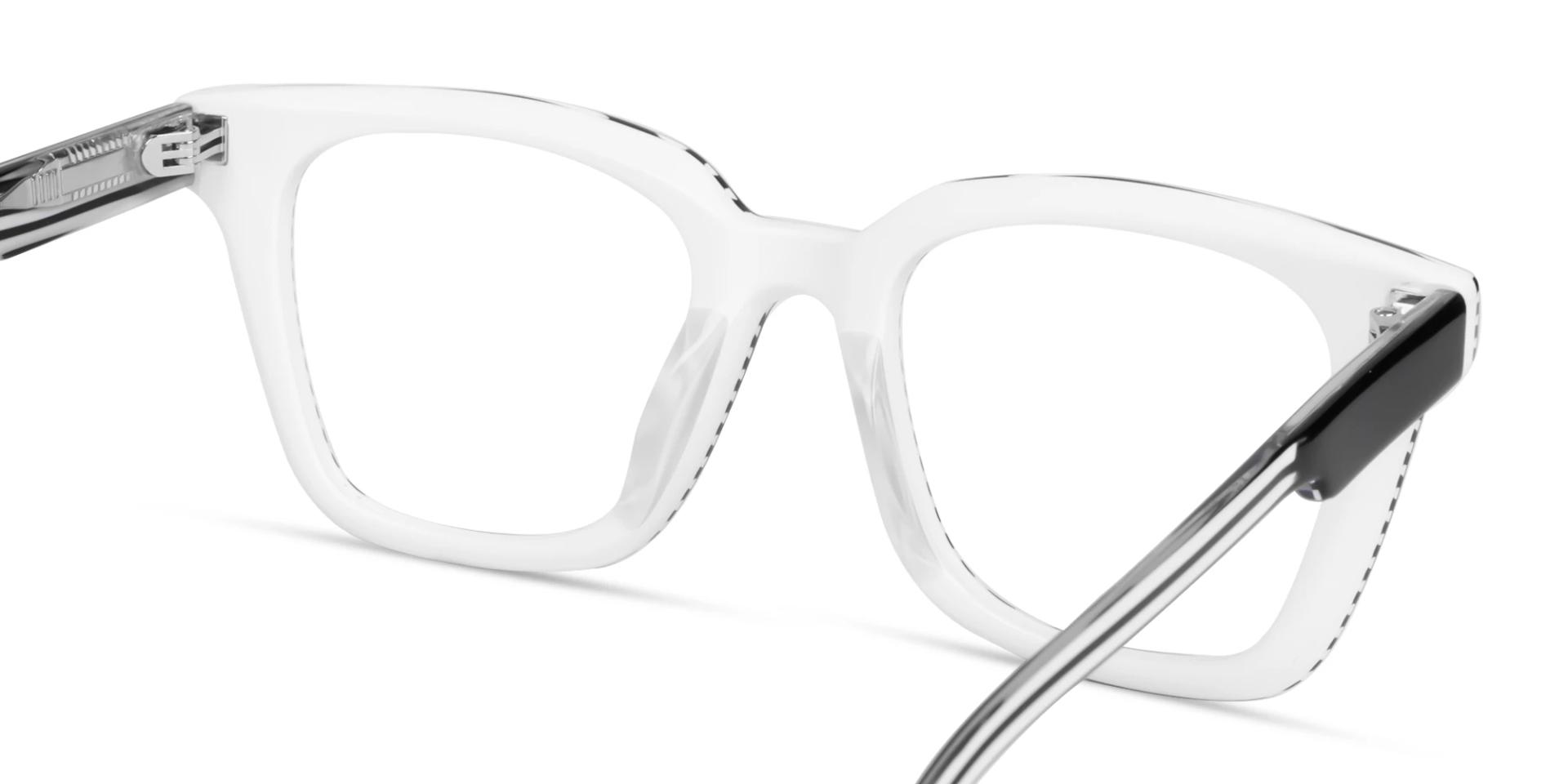Zebra Black Square Fullrim Acetate Glasses