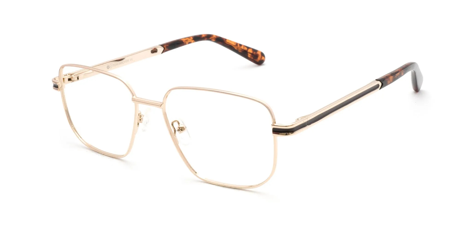Square Gold Metal Frame Glasses Square Gold Metal Frame Glasses