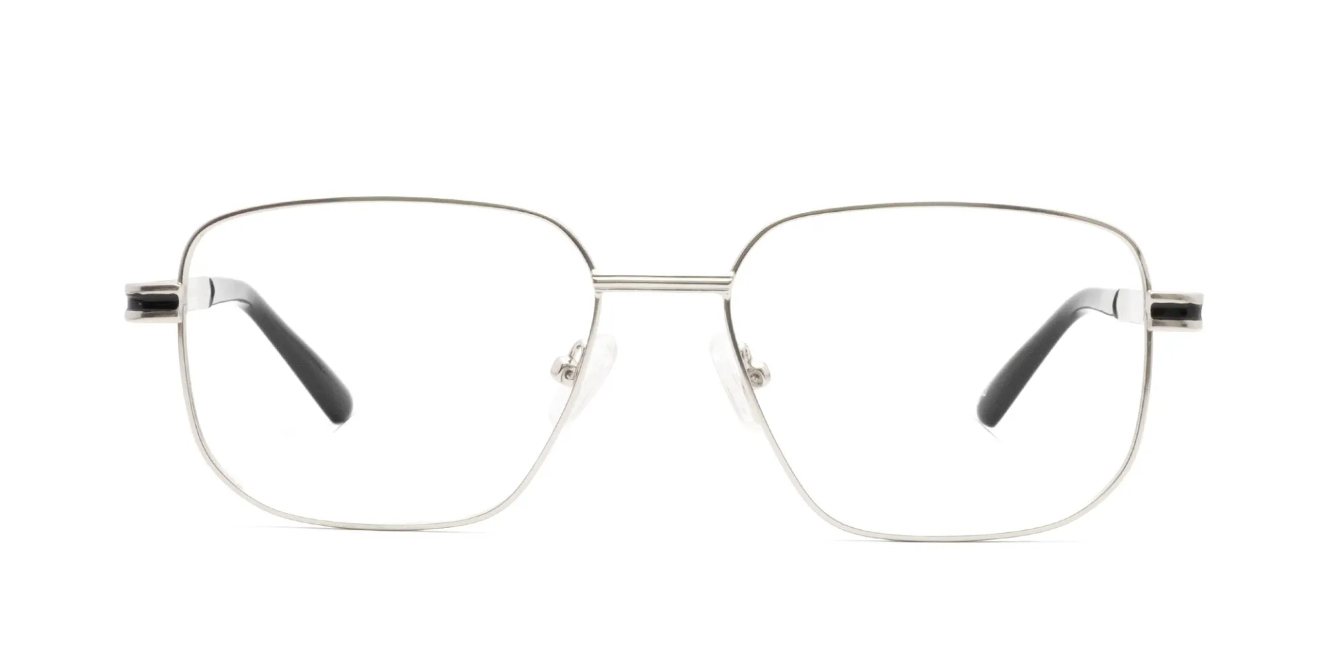 Silver and Black Thin Metal Glasses Silver and Black Thin Metal Glasses