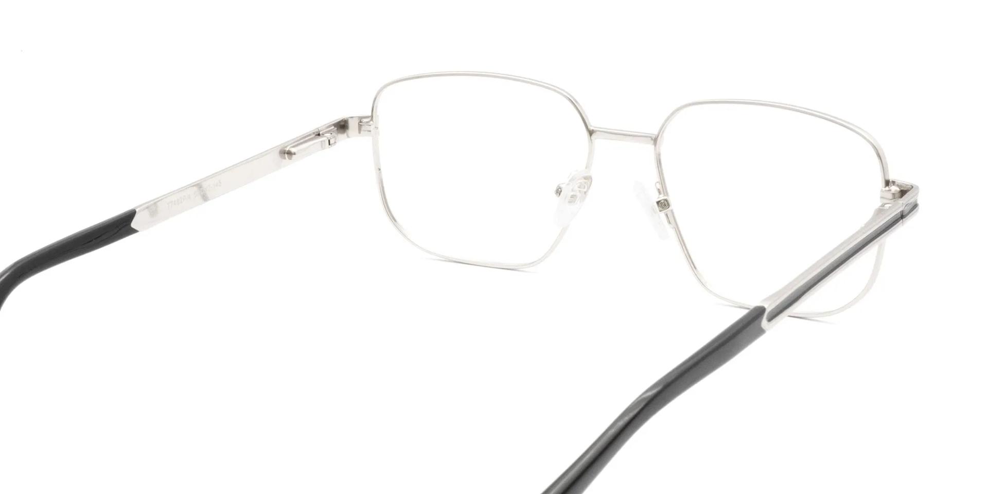 Silver and Black Thin Metal Glasses