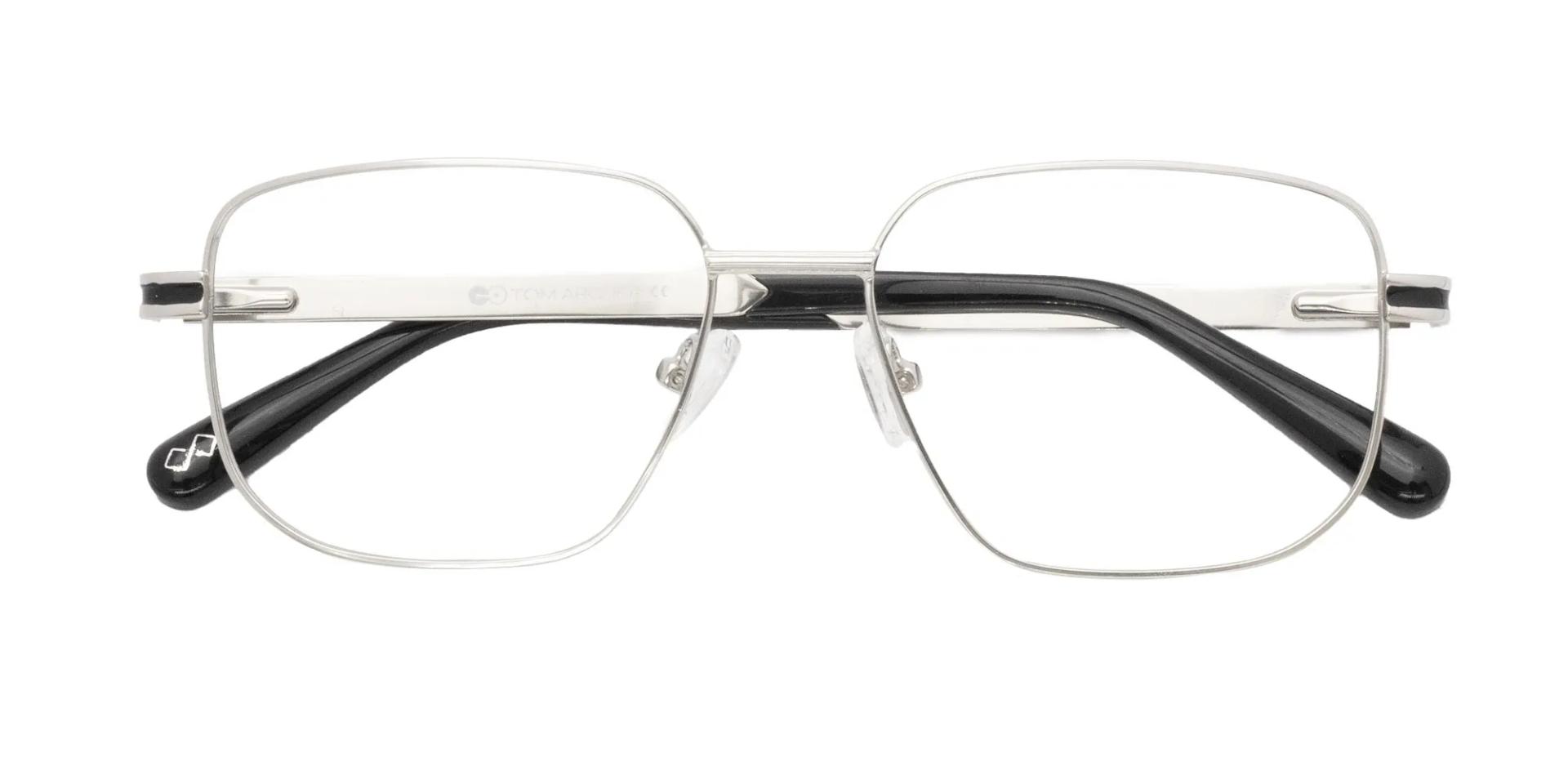 Silver and Black Thin Metal Glasses