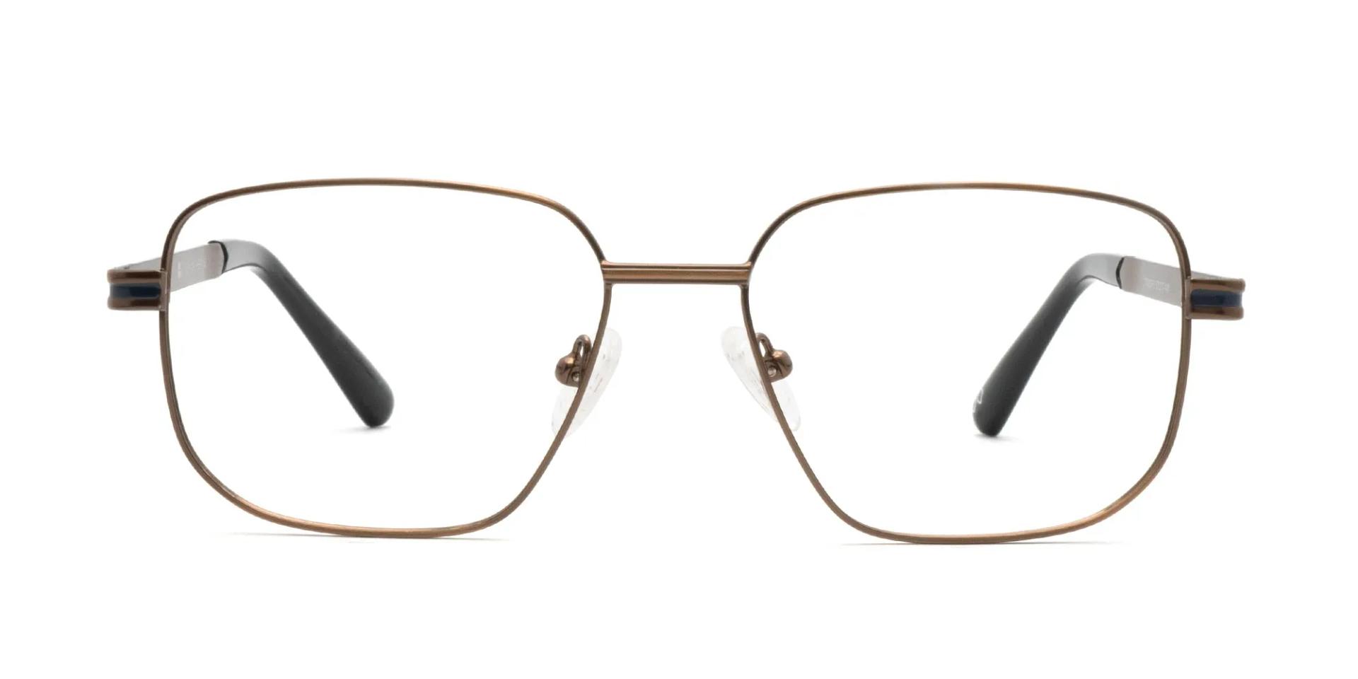 Copper Brown Metal Eyeglass Frames