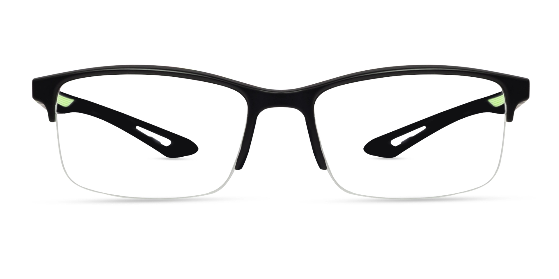 Black & Neon Rectangular Sports Spectacles- Black & Neon Rectangular Sports Spectacles-