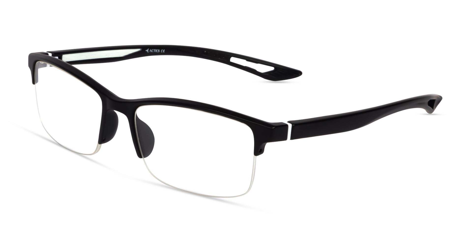 Black & White Rectangular Sports Spectacles-