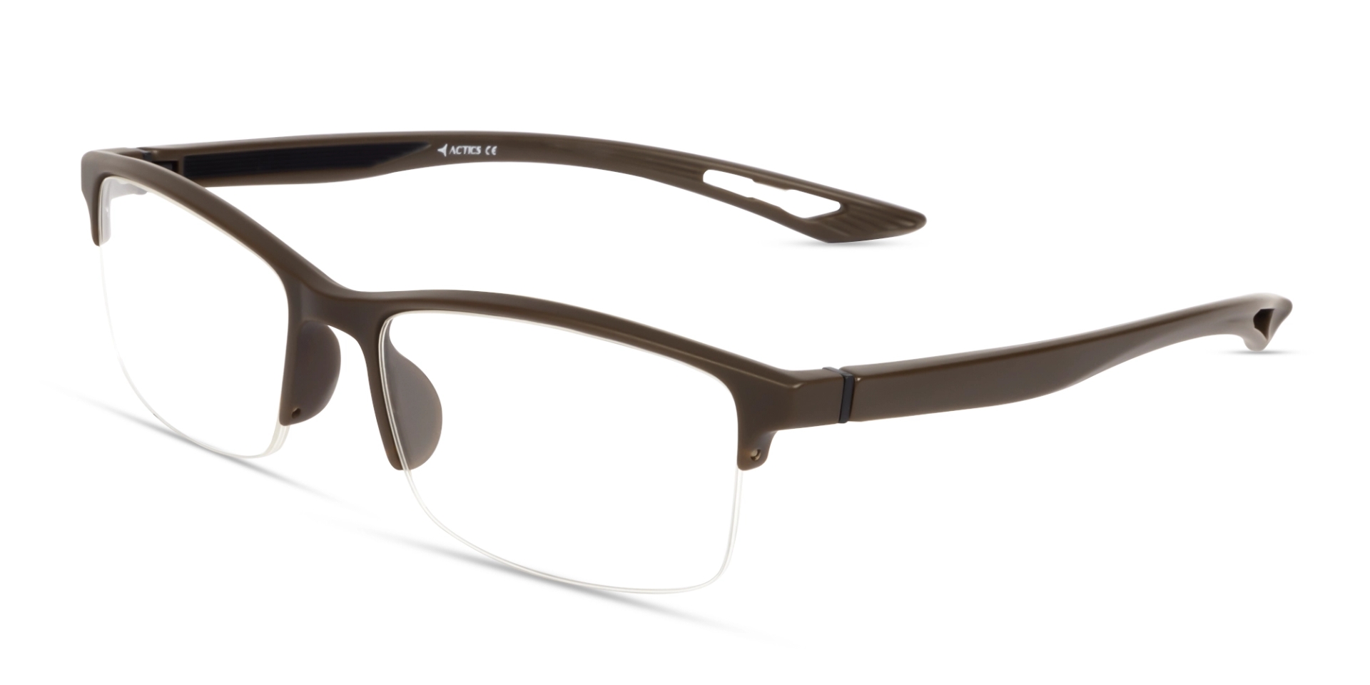 Dark Brown Half-rim Sports Rectangular Glasses Dark Brown Half-rim Sports Rectangular Glasses