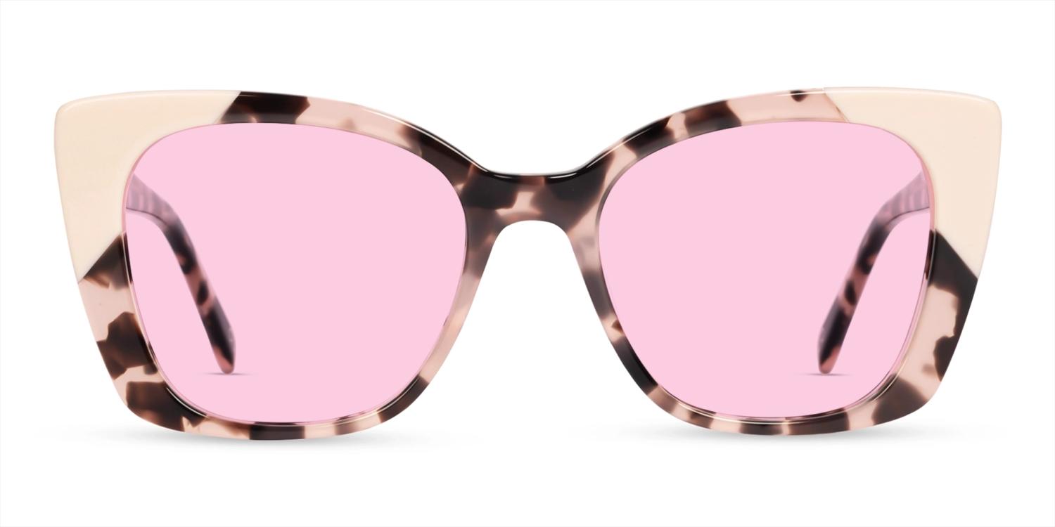 Pink Tortoise Frame With Pink Tint Sunglasses