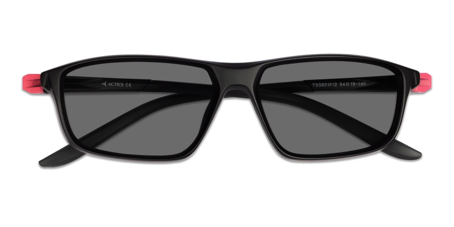 Black Frame Rectangular Sports Sunglasses