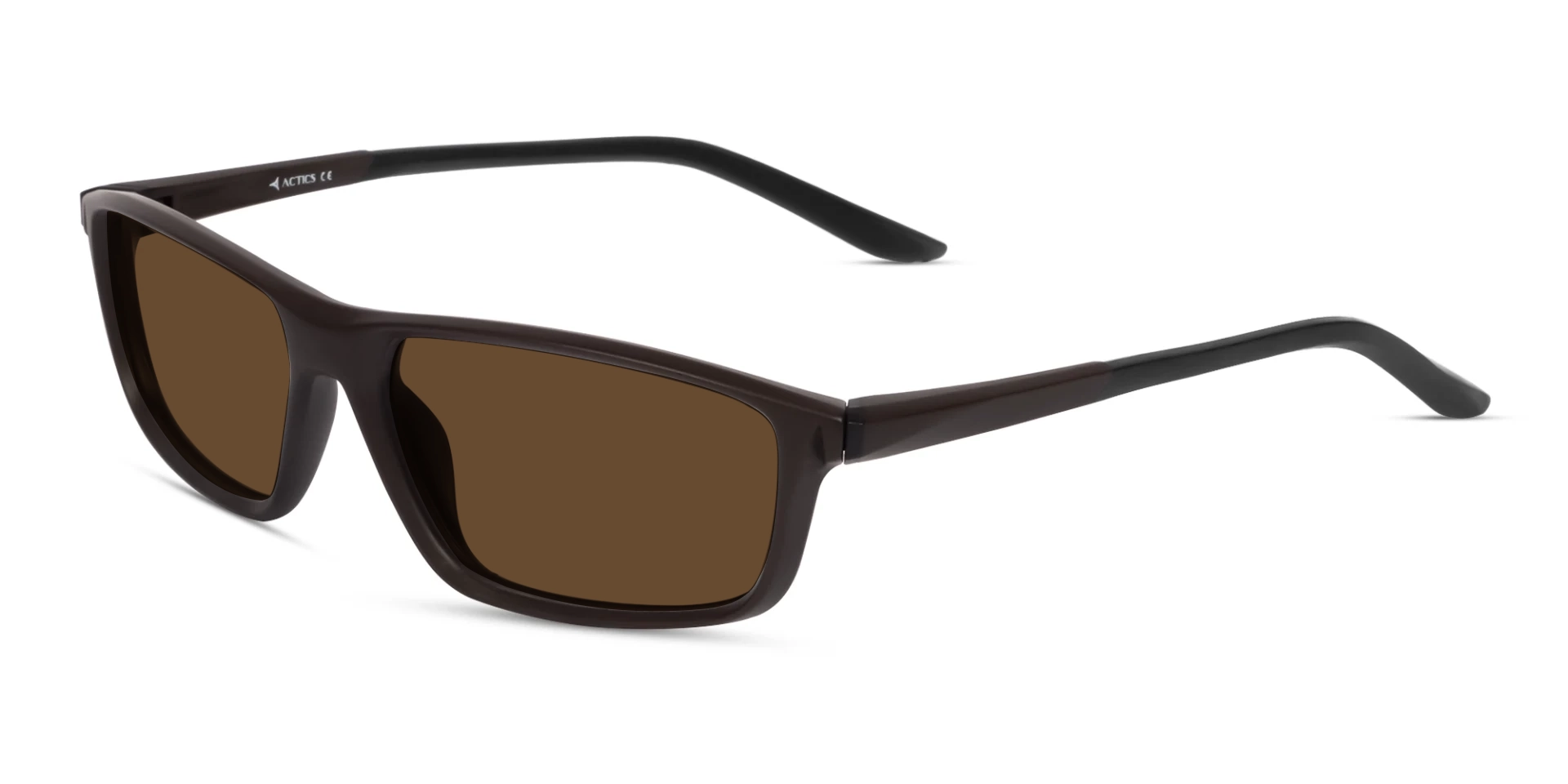Dark Brown Rectangular Sports Sunglasses Dark Brown Rectangular Sports Sunglasses