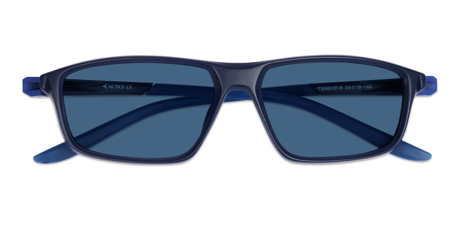 Blue Rectangular Sports Sunglasses