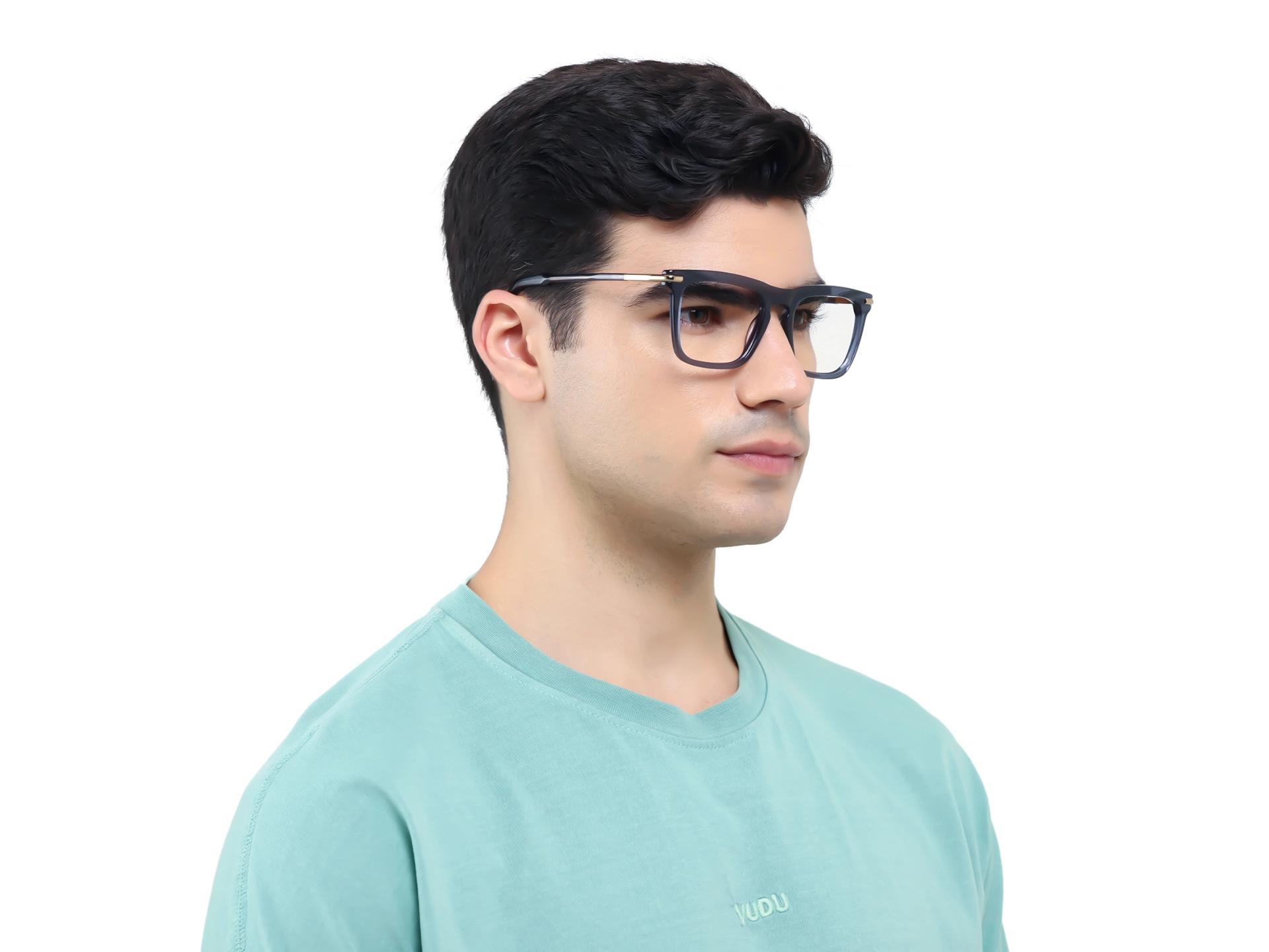Crystal Denim Blue Keyhole Bridge Glasses-1