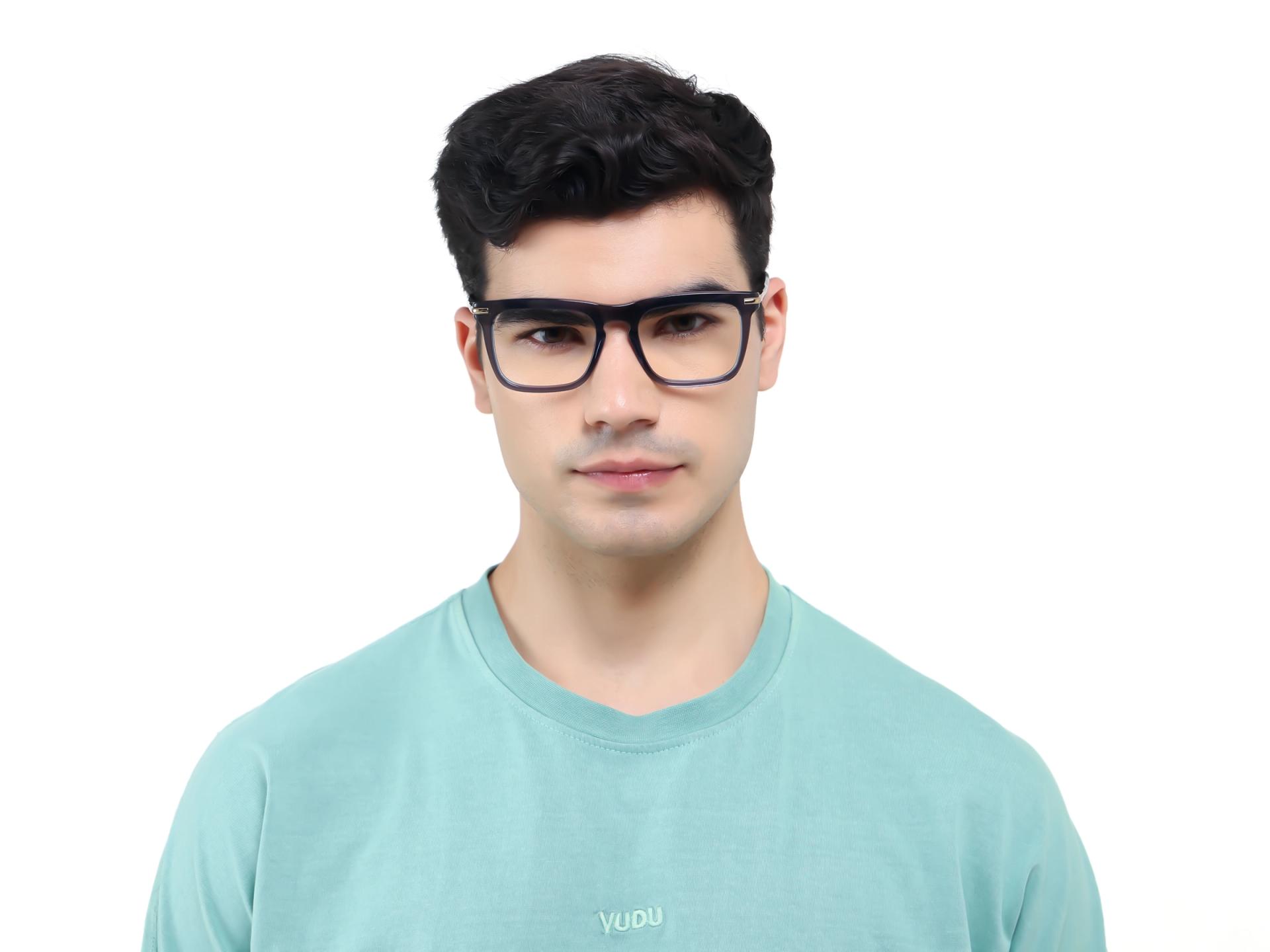 Crystal Denim Blue Keyhole Bridge Glasses-1