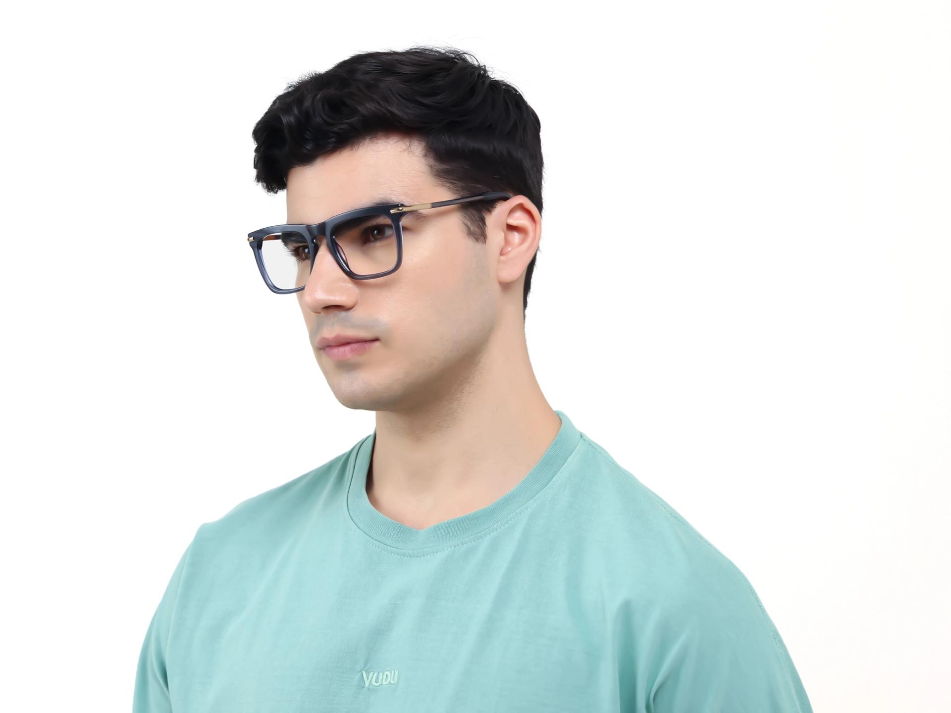 Crystal Denim Blue Keyhole Bridge Glasses-1