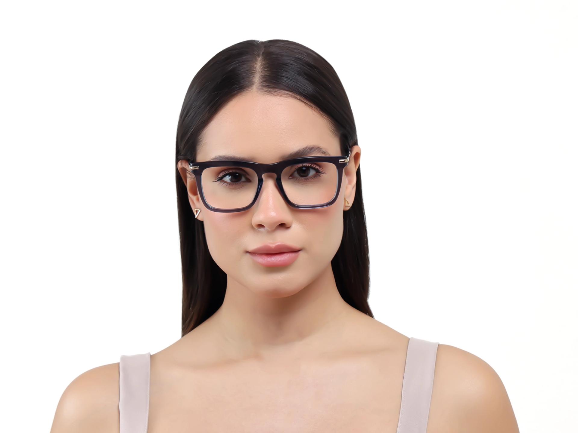Crystal Denim Blue Keyhole Bridge Glasses-1