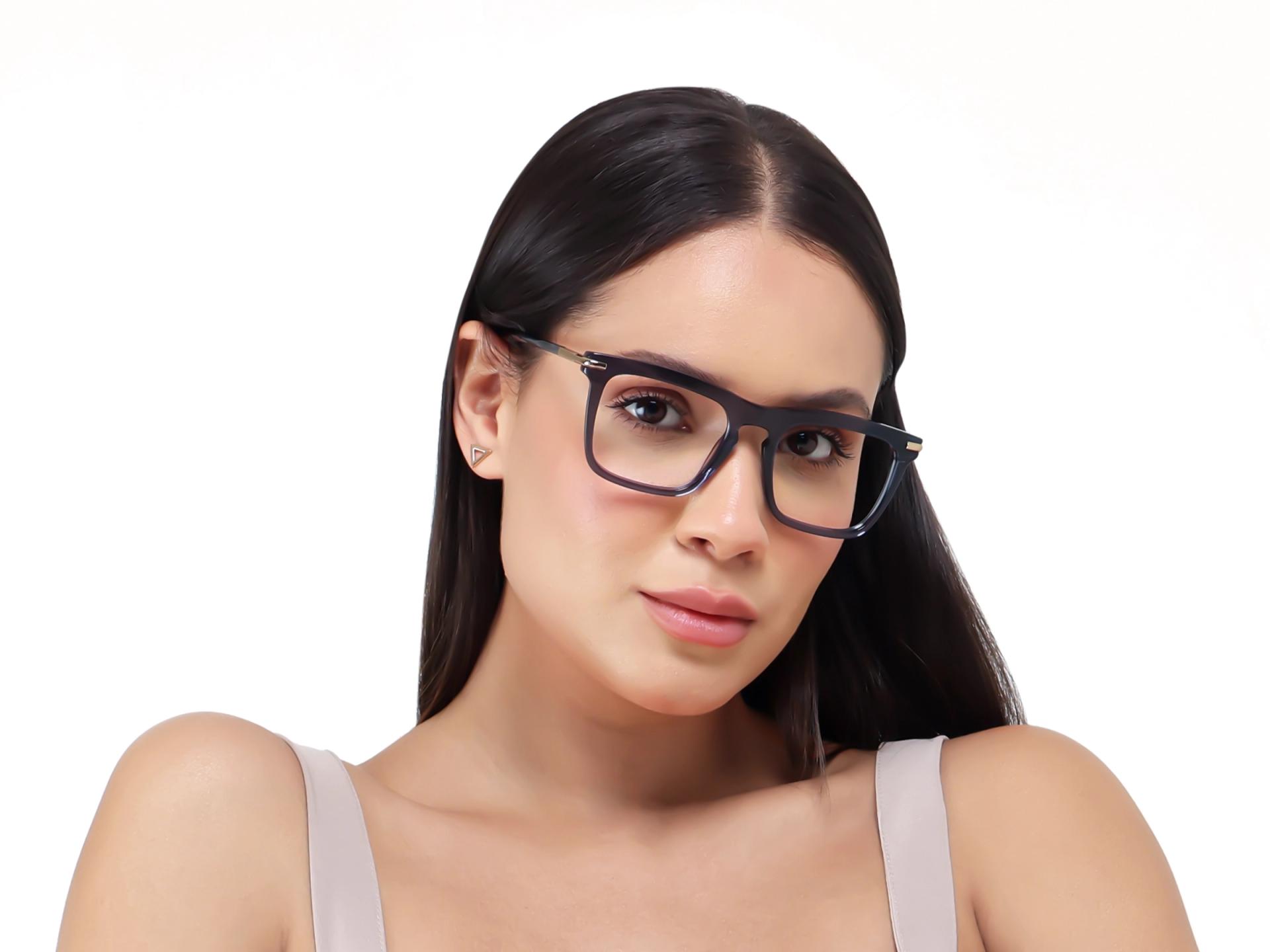 Crystal Denim Blue Keyhole Bridge Glasses-1