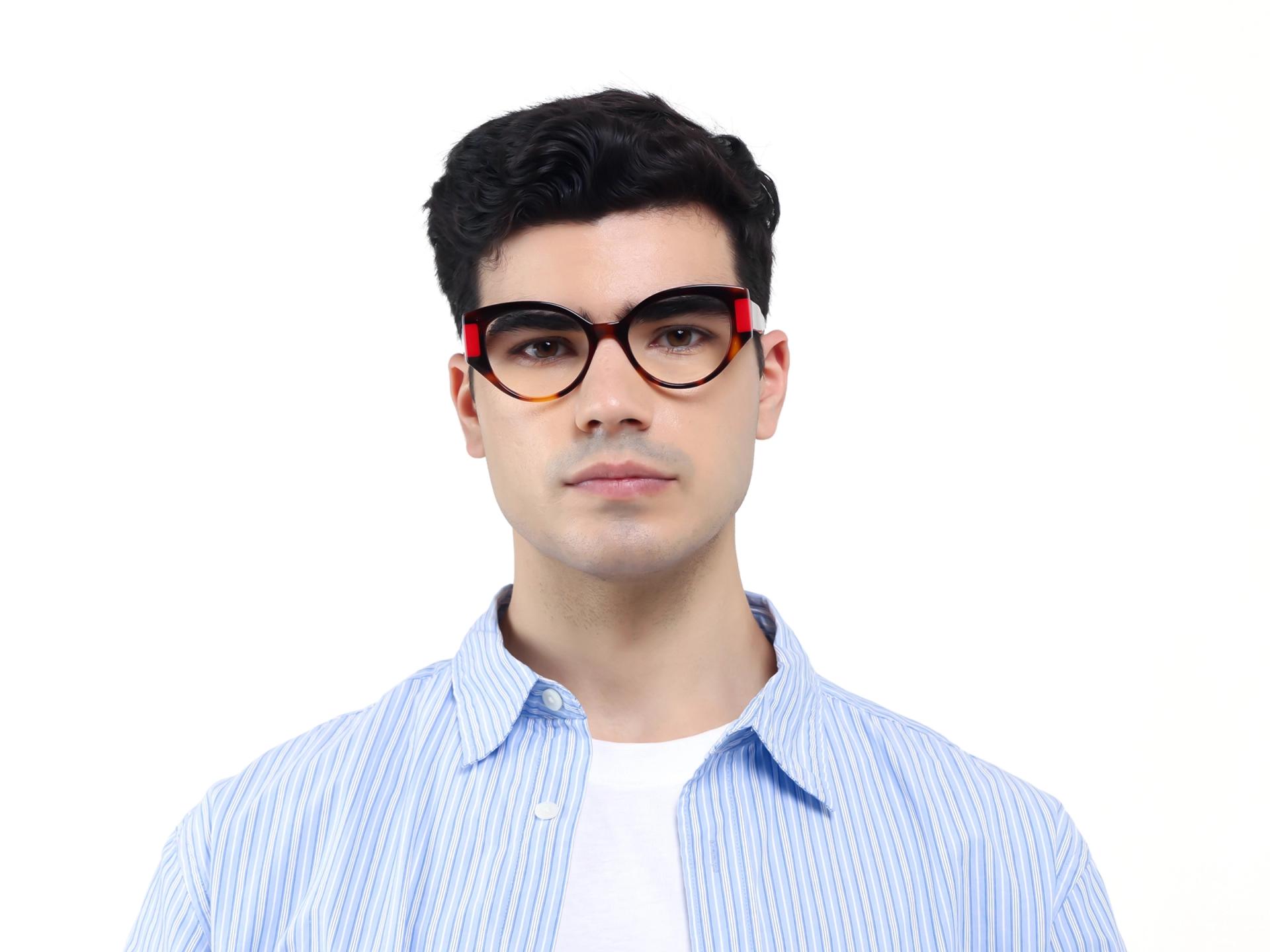 Honey Tortoise Oversized Cateye Glasses-1