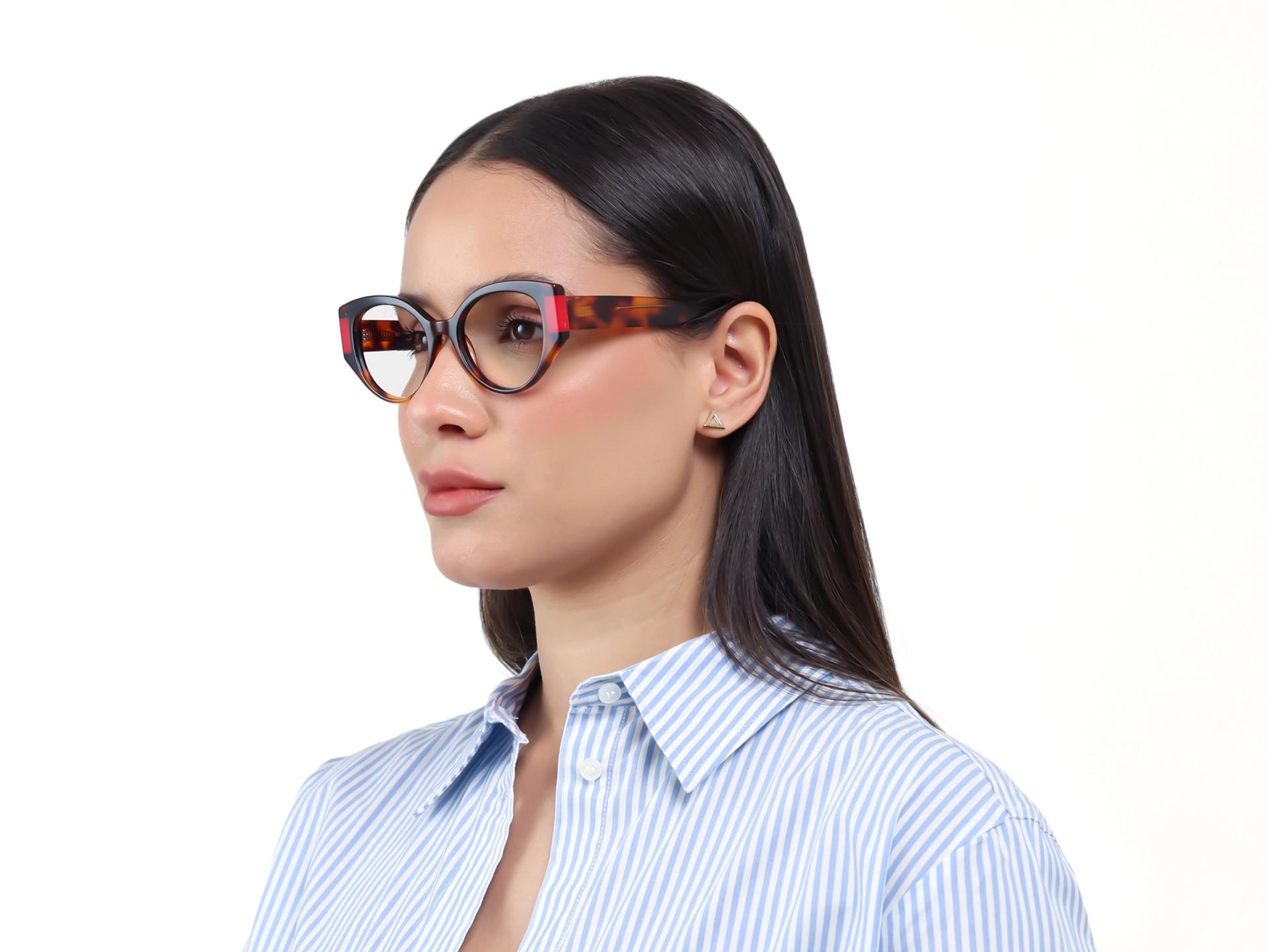 Honey Tortoise Oversized Cateye Glasses-1