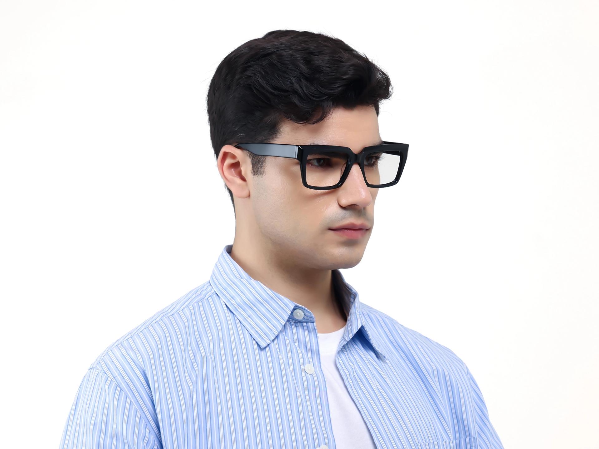 Large Rectangular Black Glasses-1
