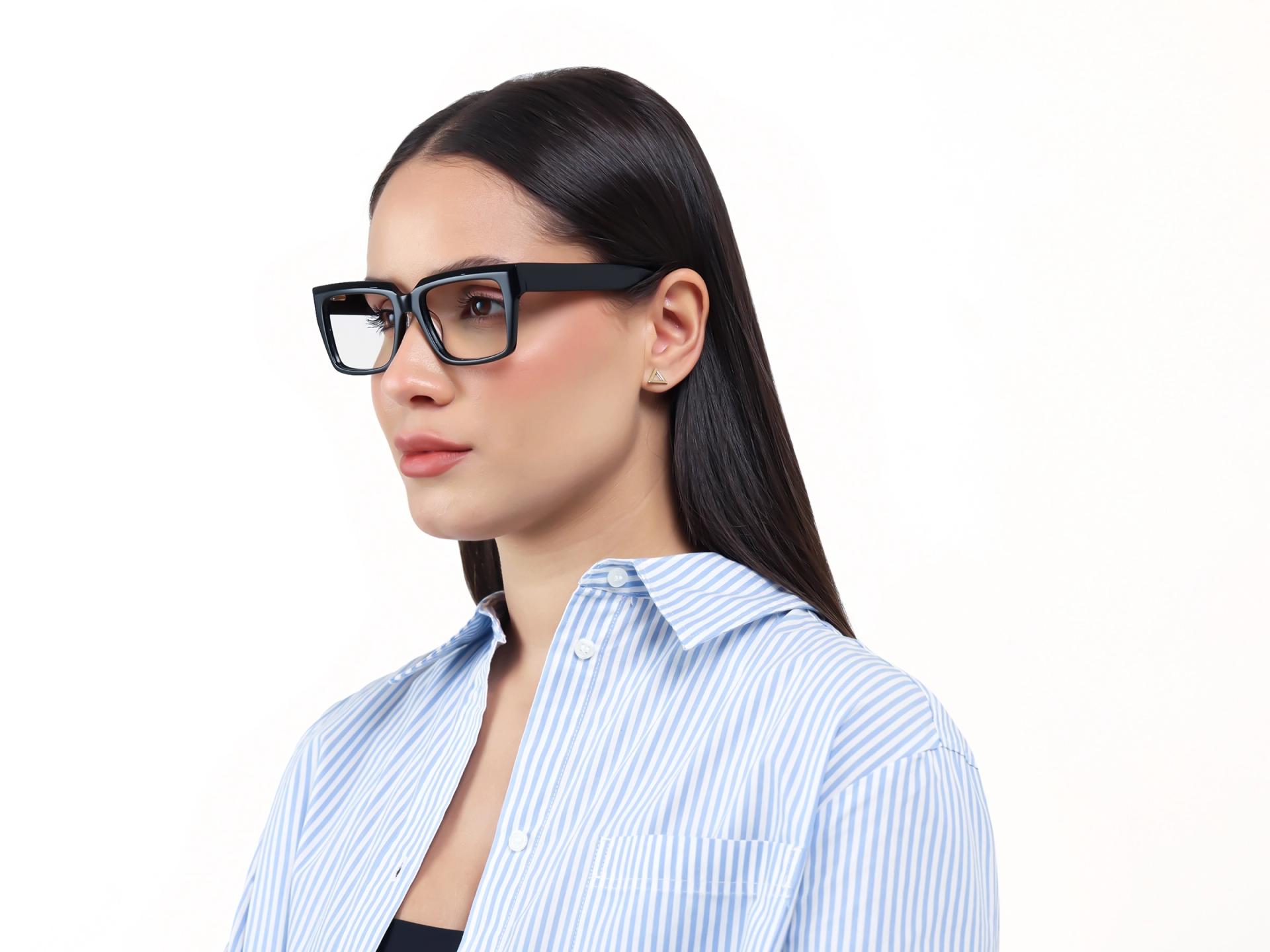 Large Rectangular Black Glasses-1