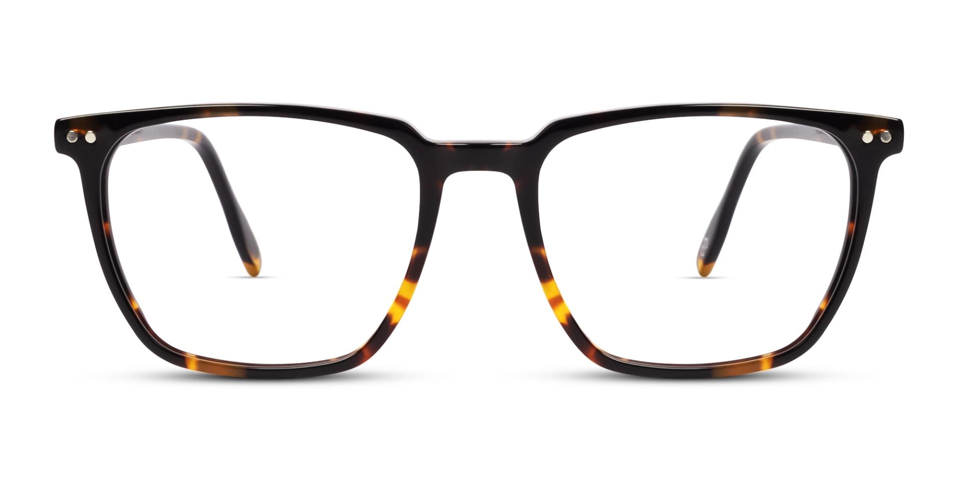 Square Tortoise Green & Yellow Clip-On Glasses