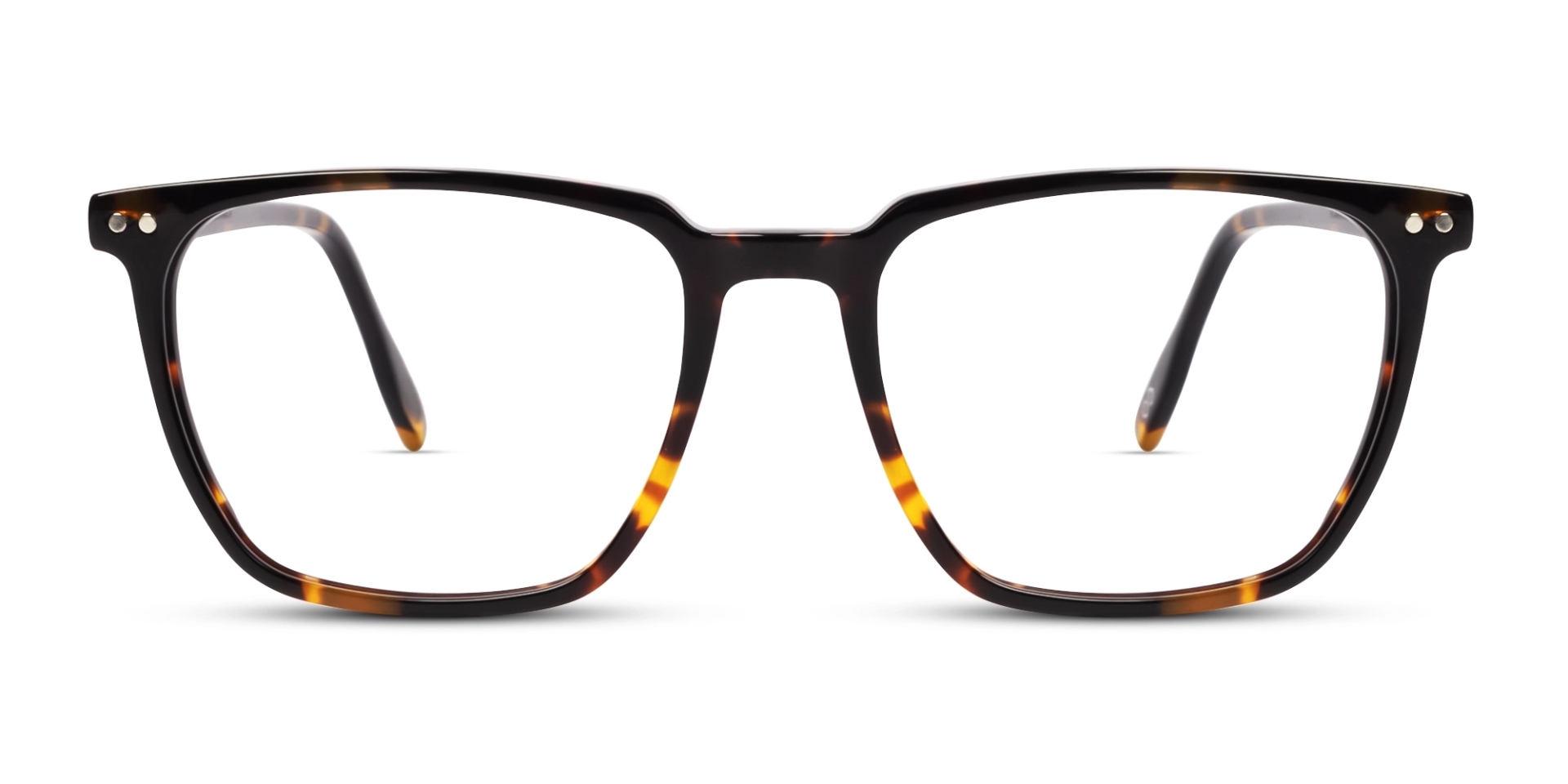 Square Tortoise Green & Yellow Clip-On Glasses Square Tortoise Green & Yellow Clip-On Glasses