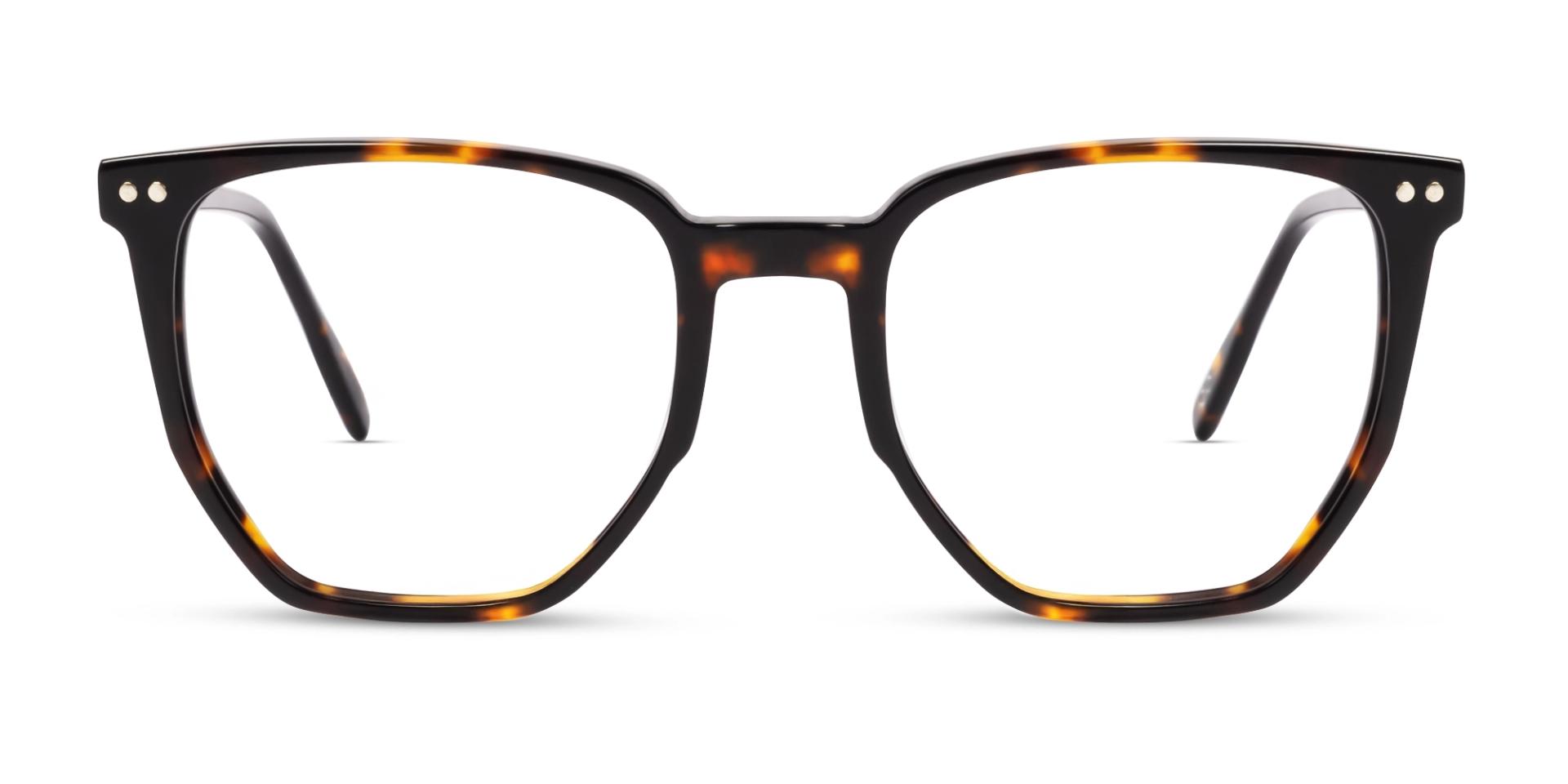 Tortoise Clip-On Glasses with Green & Yellow Lenses