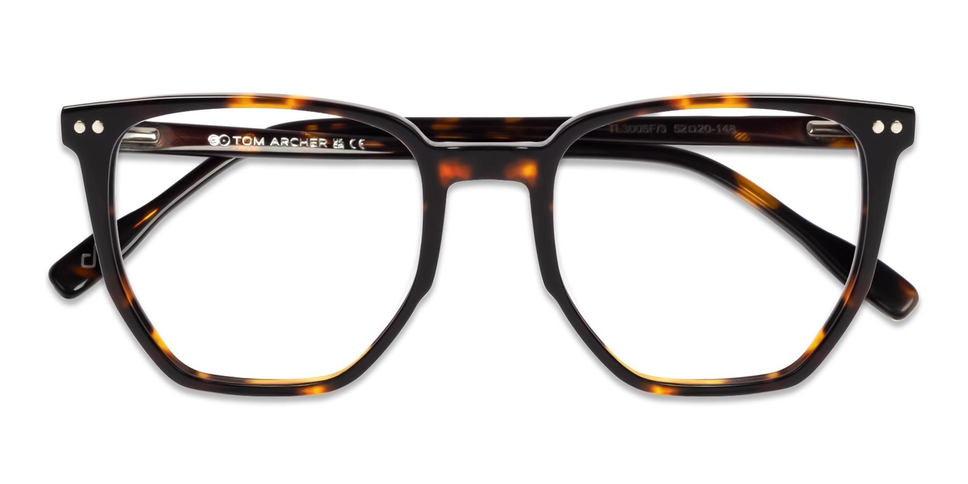 Tortoise Clip-On Glasses with Green & Yellow Lenses