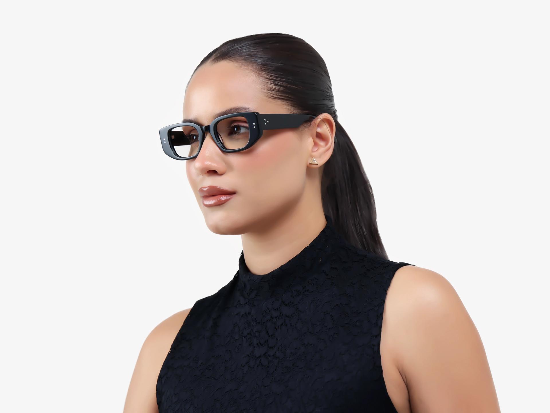 Thick Black Rectangular Fullrim Glasses