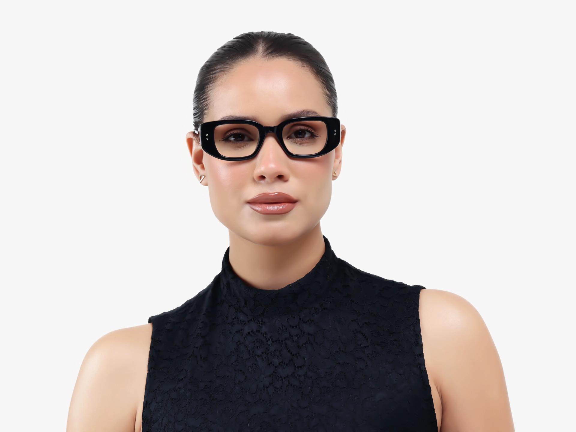 Thick Black Rectangular Fullrim Glasses