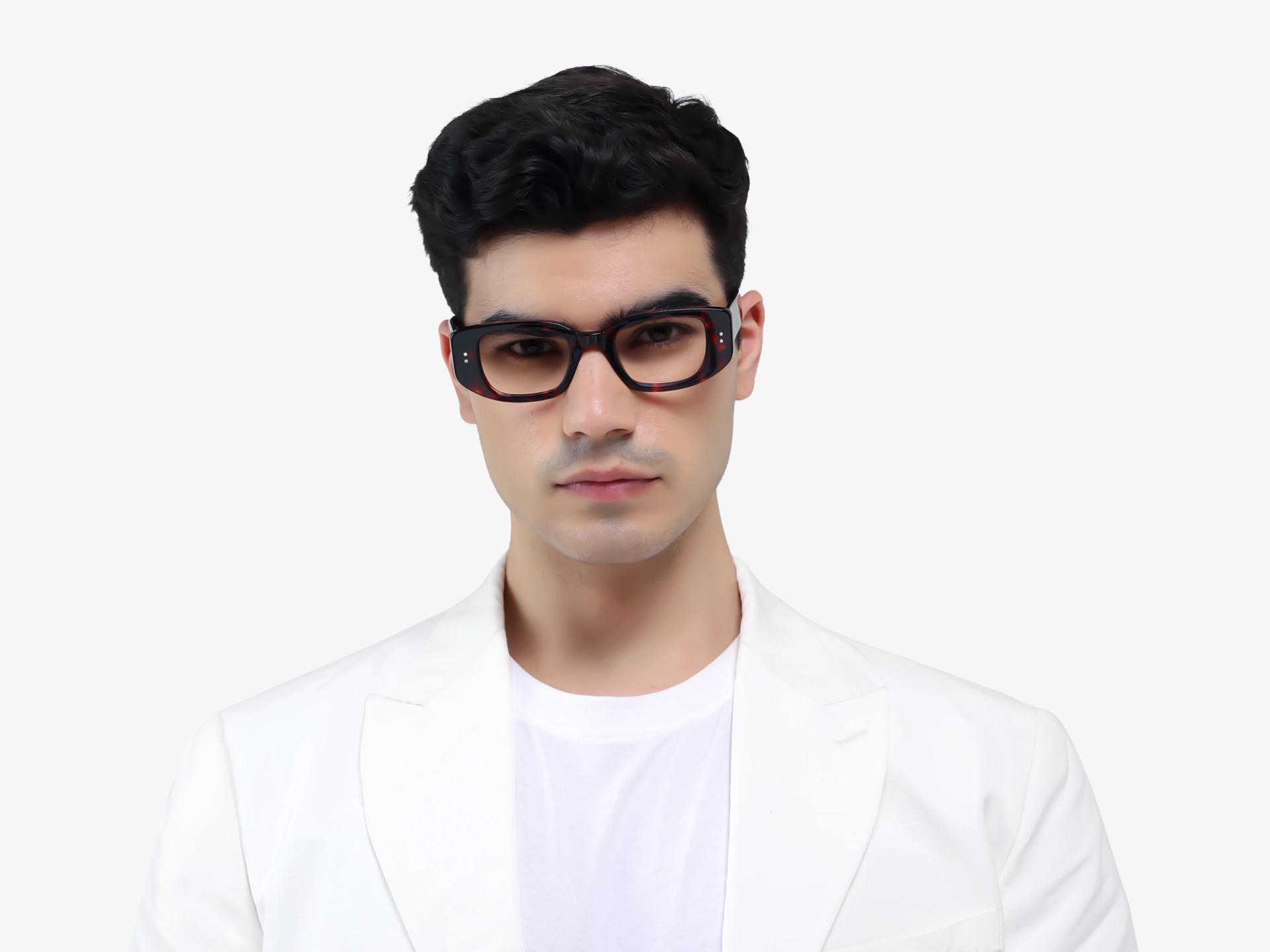 Thick Dark Tortoise Rectangular Fullrim Glasses