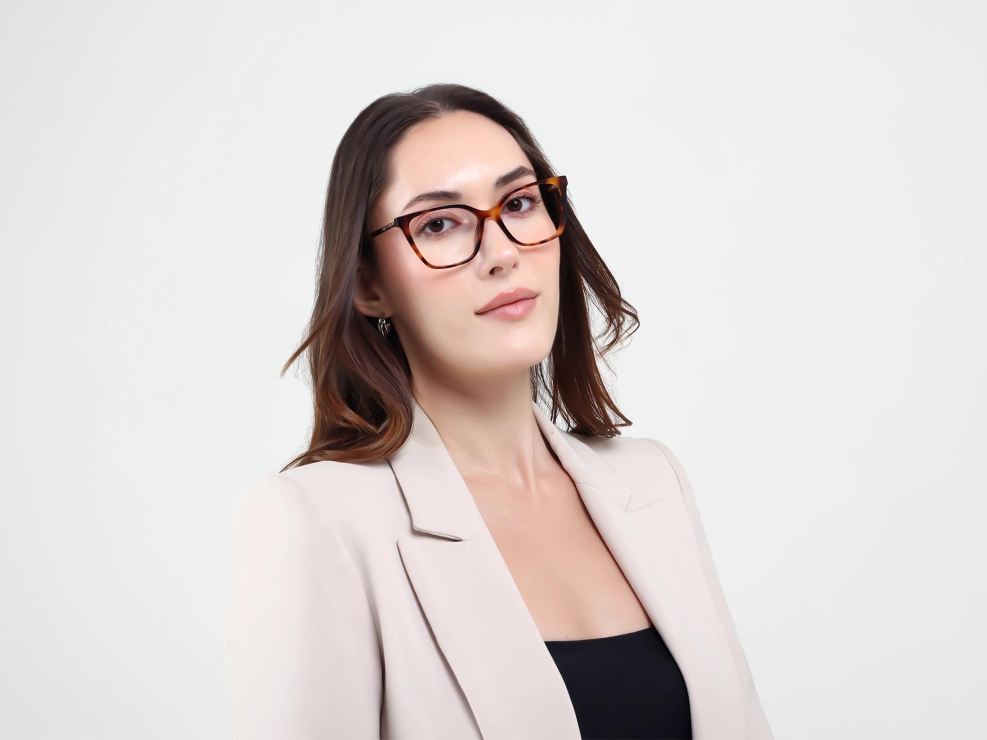 Tortoise Cat-eye Full-Rim Glasses For Women-1