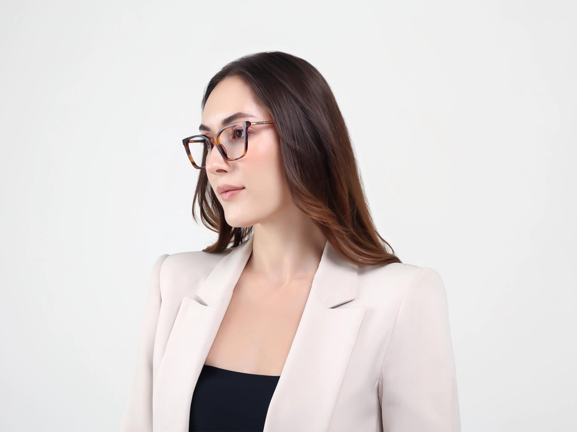 Tortoise Cat-eye Full-Rim Glasses For Women-1