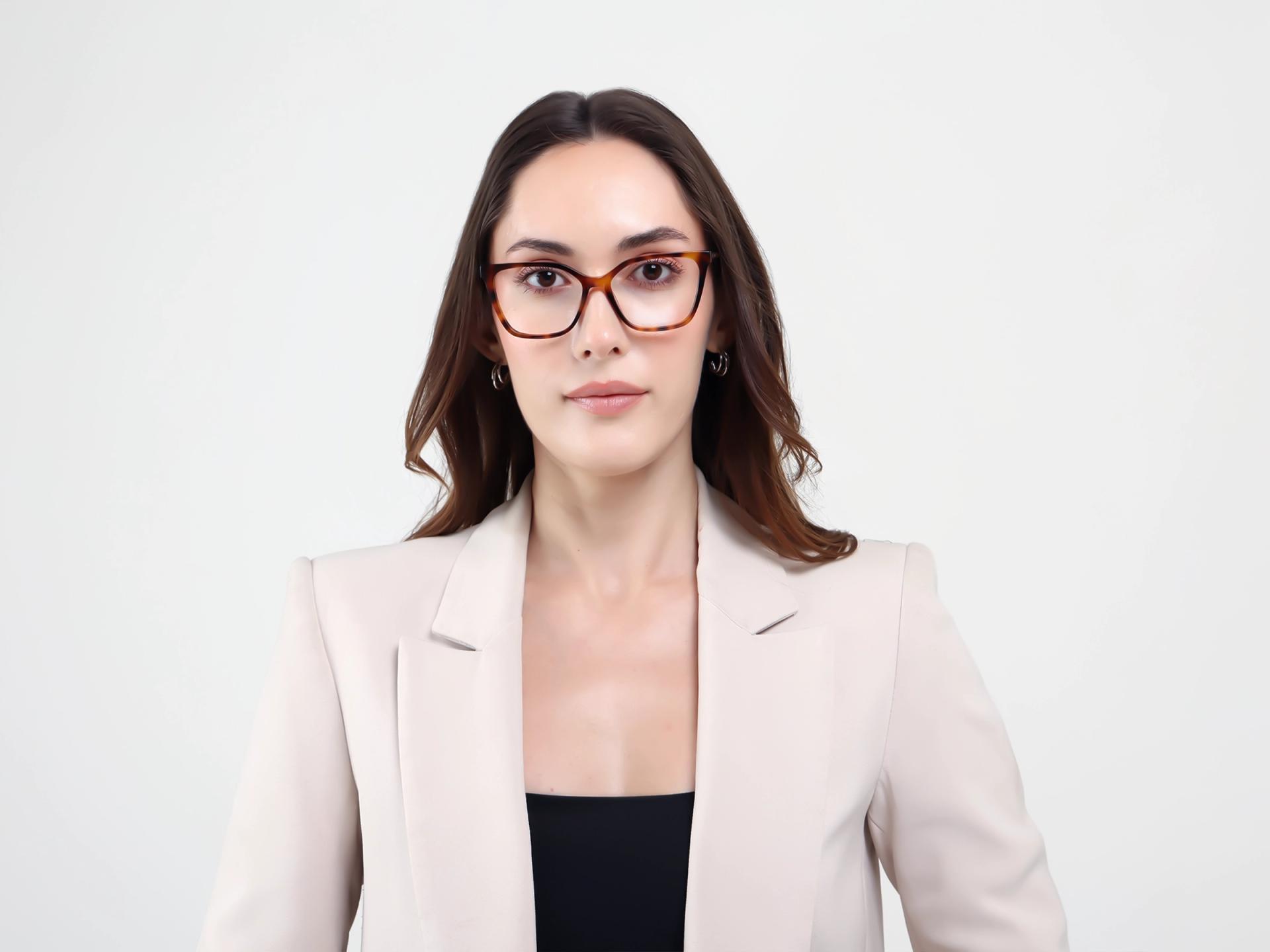 Tortoise Cat-eye Full-Rim Glasses For Women-1