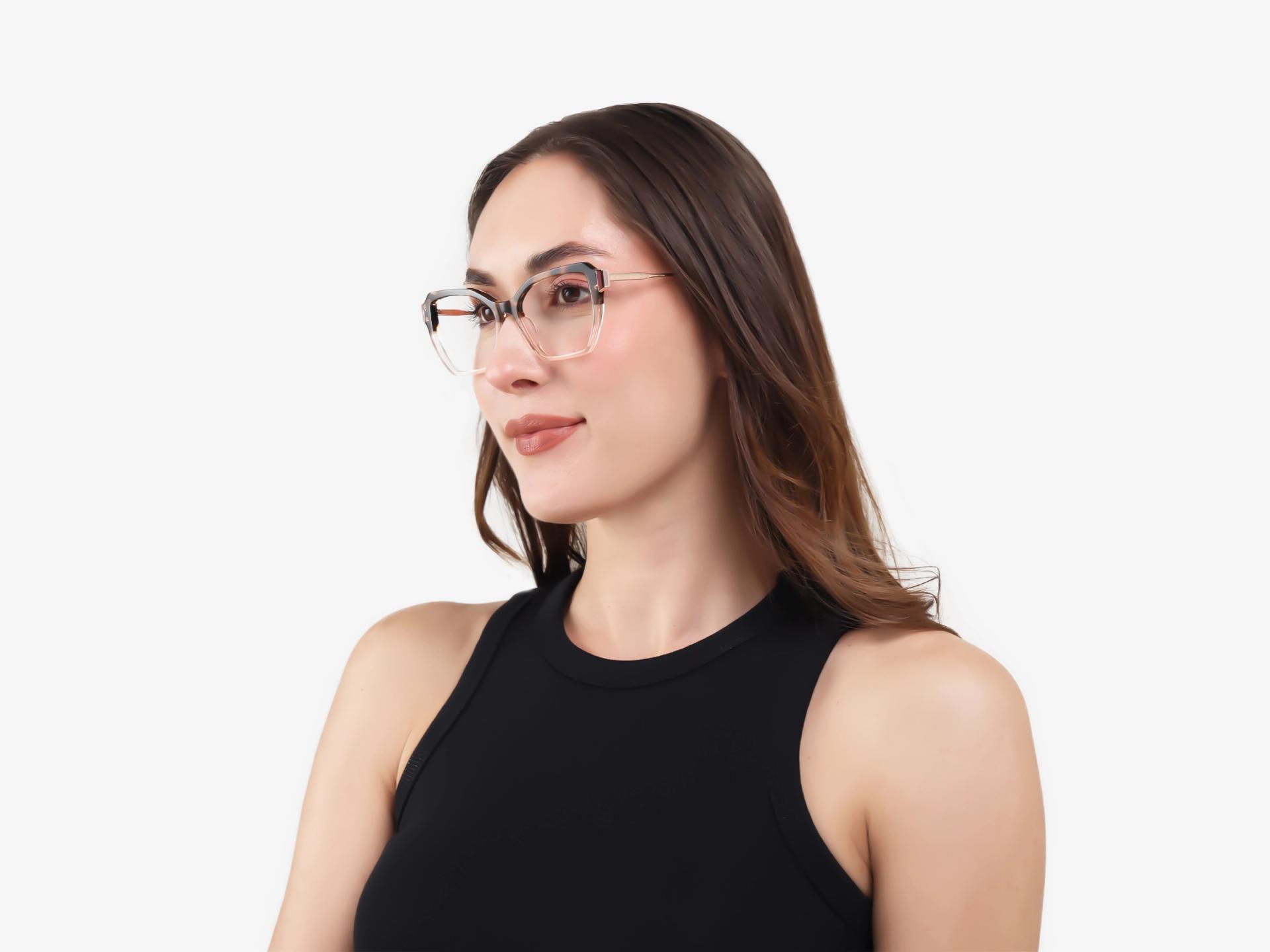 Crystal Beige & Tortoise Butterfly Glasses-1