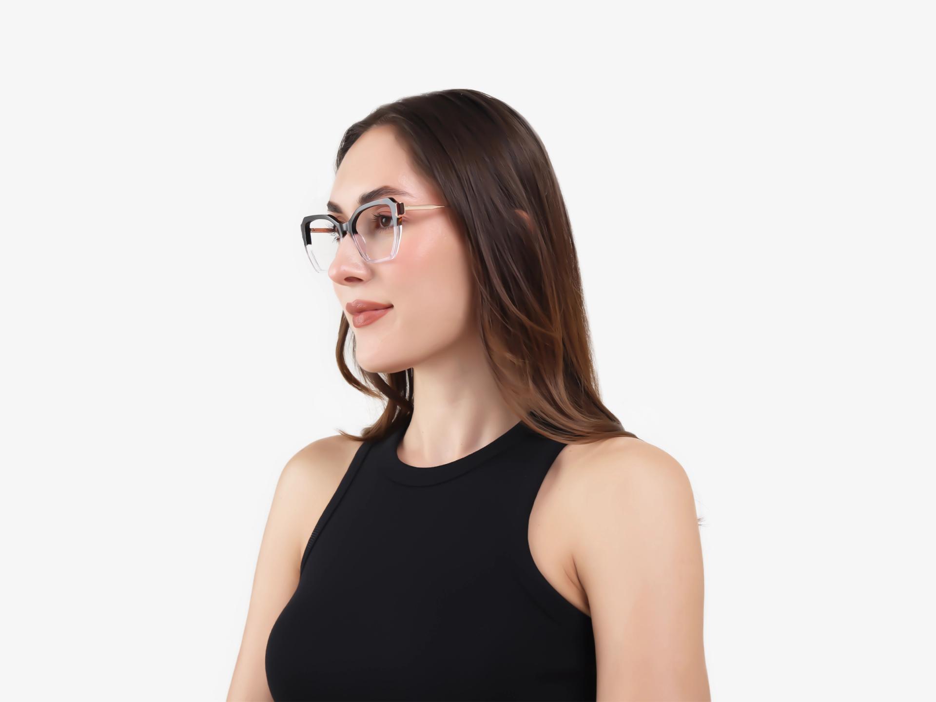 Dakr Tortoise & Clear Butterfly Glasses-1