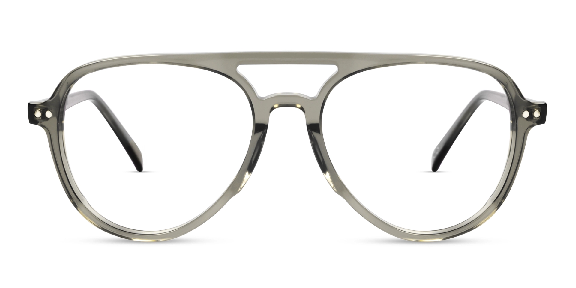Crystal Grey Clip-On Glasses with Green & Yellow Lenses Crystal Grey Clip-On Glasses with Green & Yellow Lenses