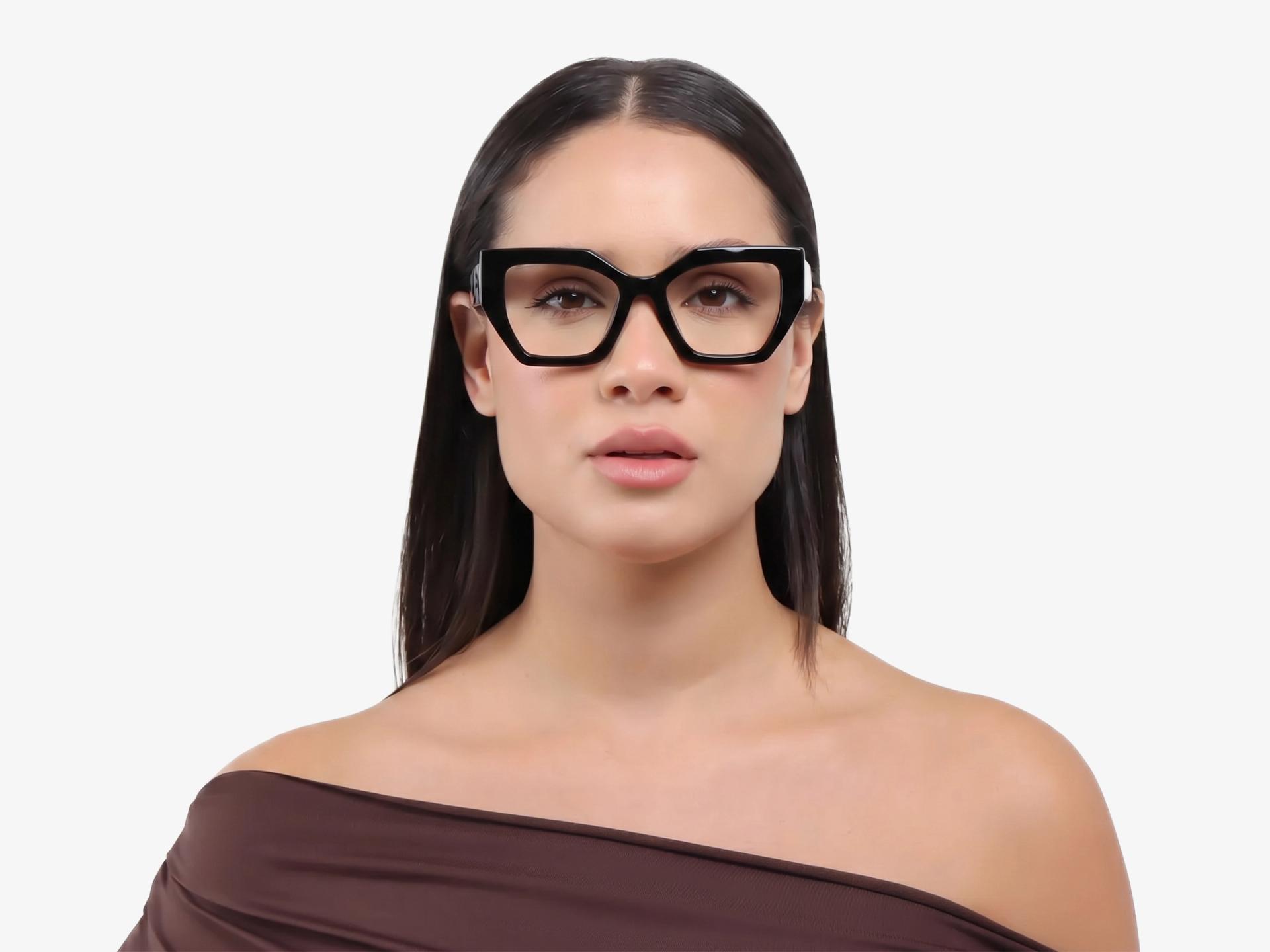 Large Black Thick Geometric Square Glasses