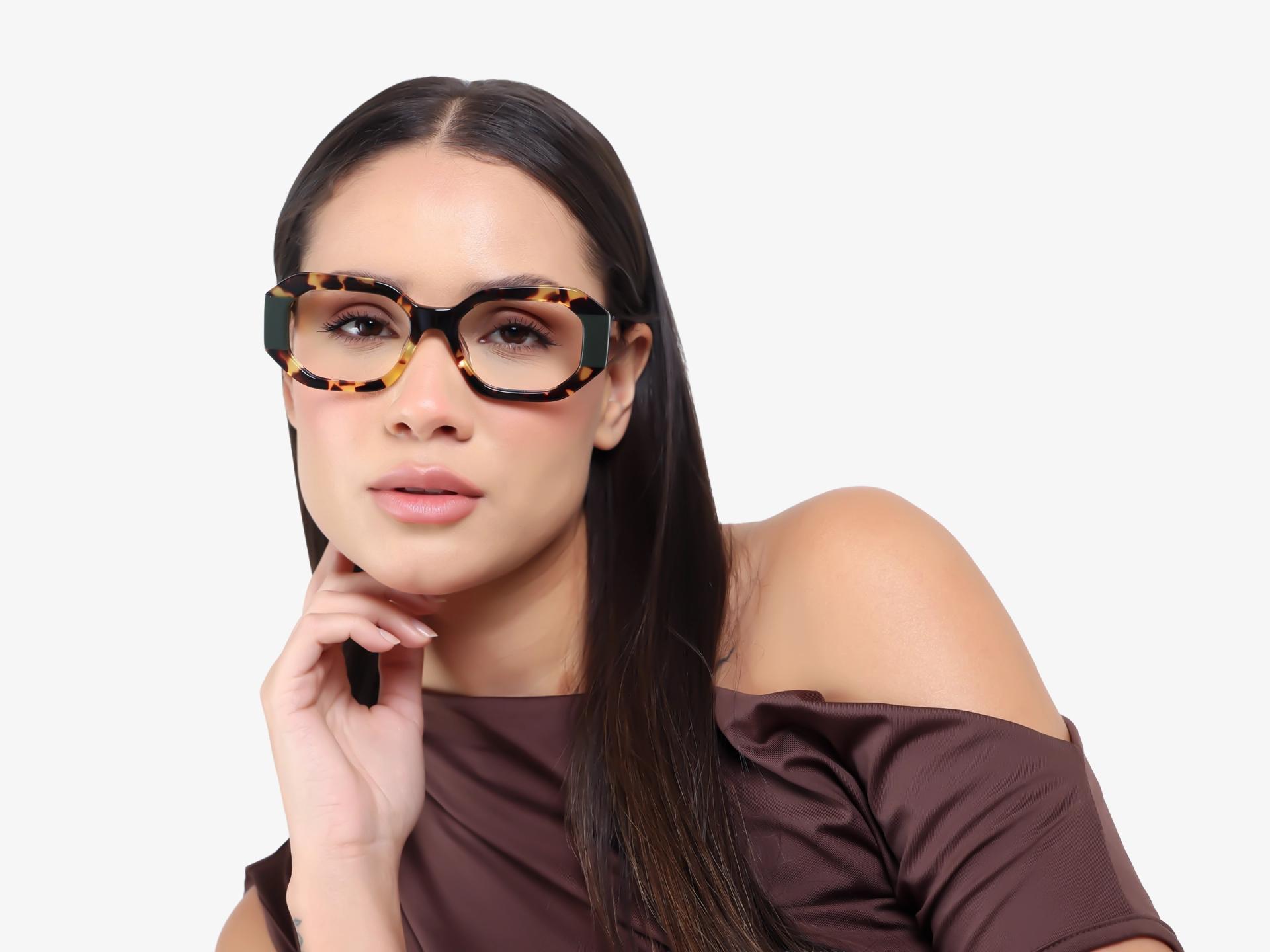 Rectangular Chunky Thick Havana Tortoise Glasses