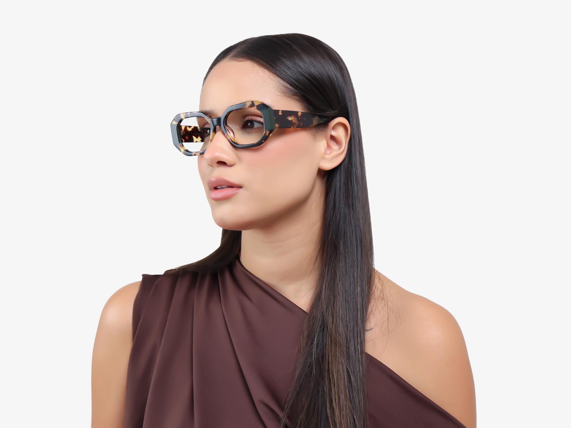 Rectangular Chunky Thick Havana Tortoise Glasses