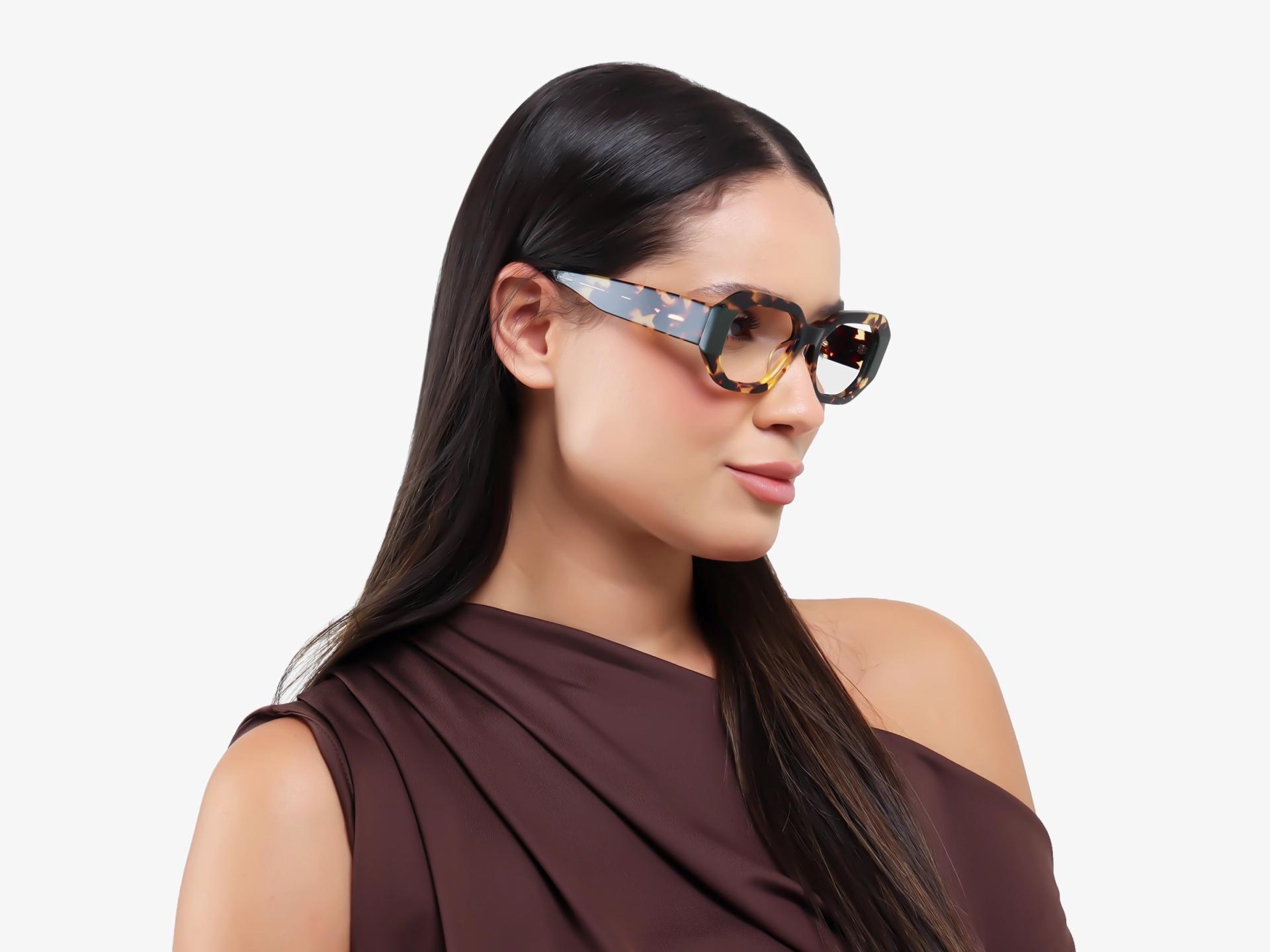 Rectangular Chunky Thick Havana Tortoise Glasses