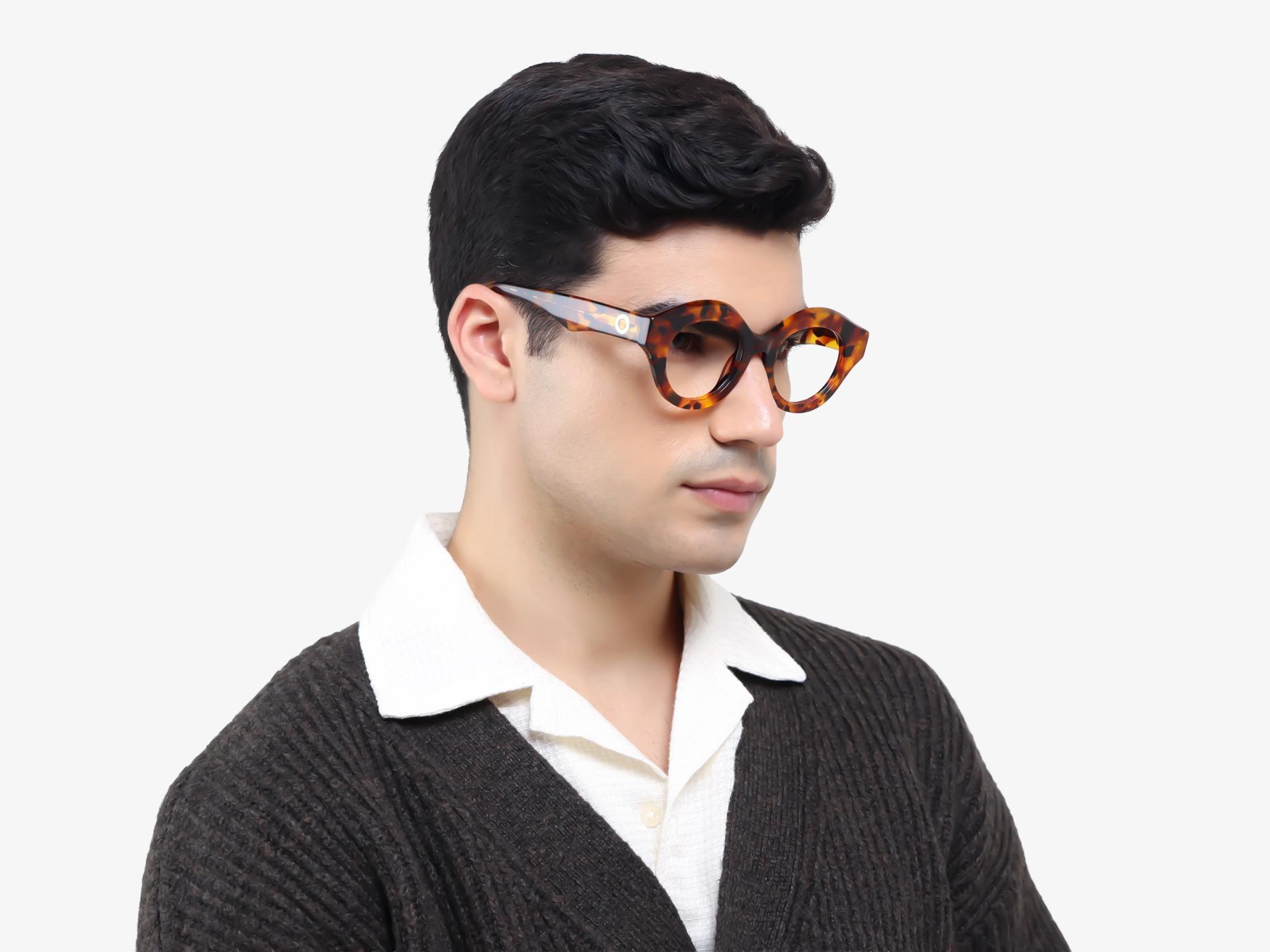 Honey Tortoise Thick Round Fullrim Glasses